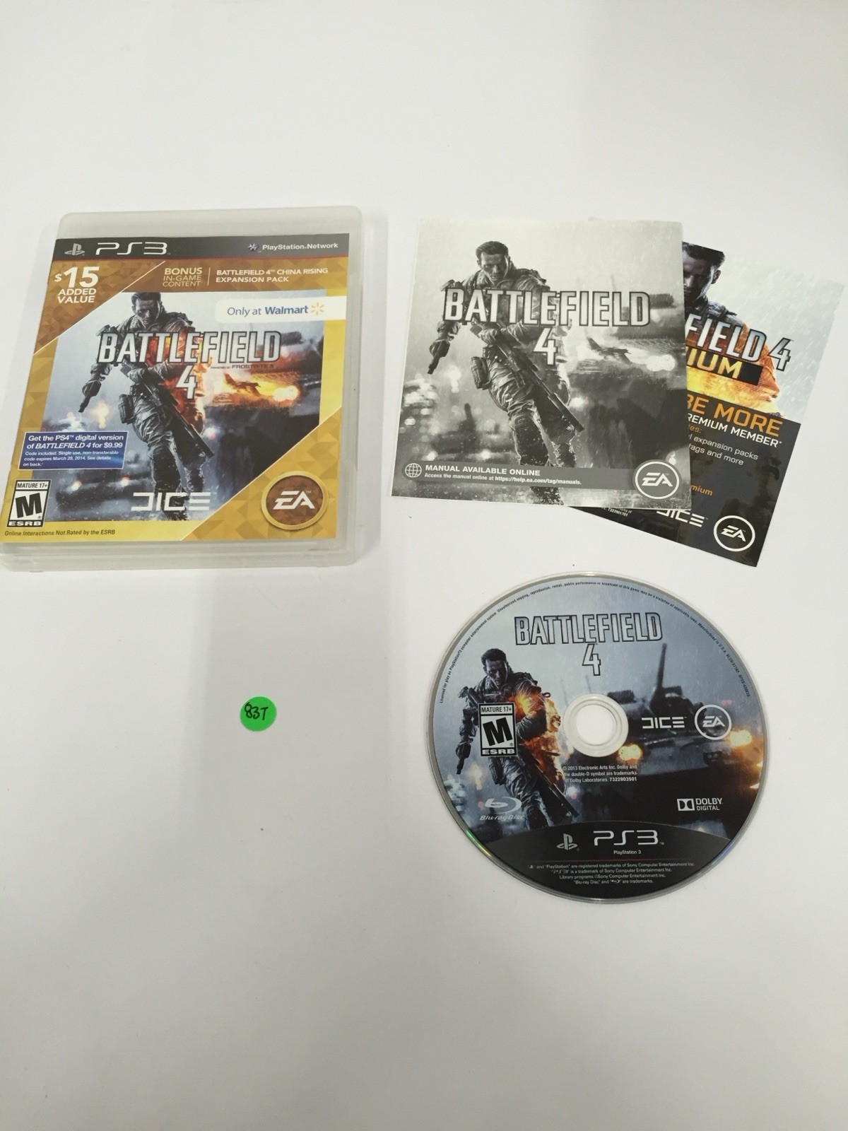 Battlefield 4 PlayStation 3 PS3 – Complete CIB Walmart Edition 83T