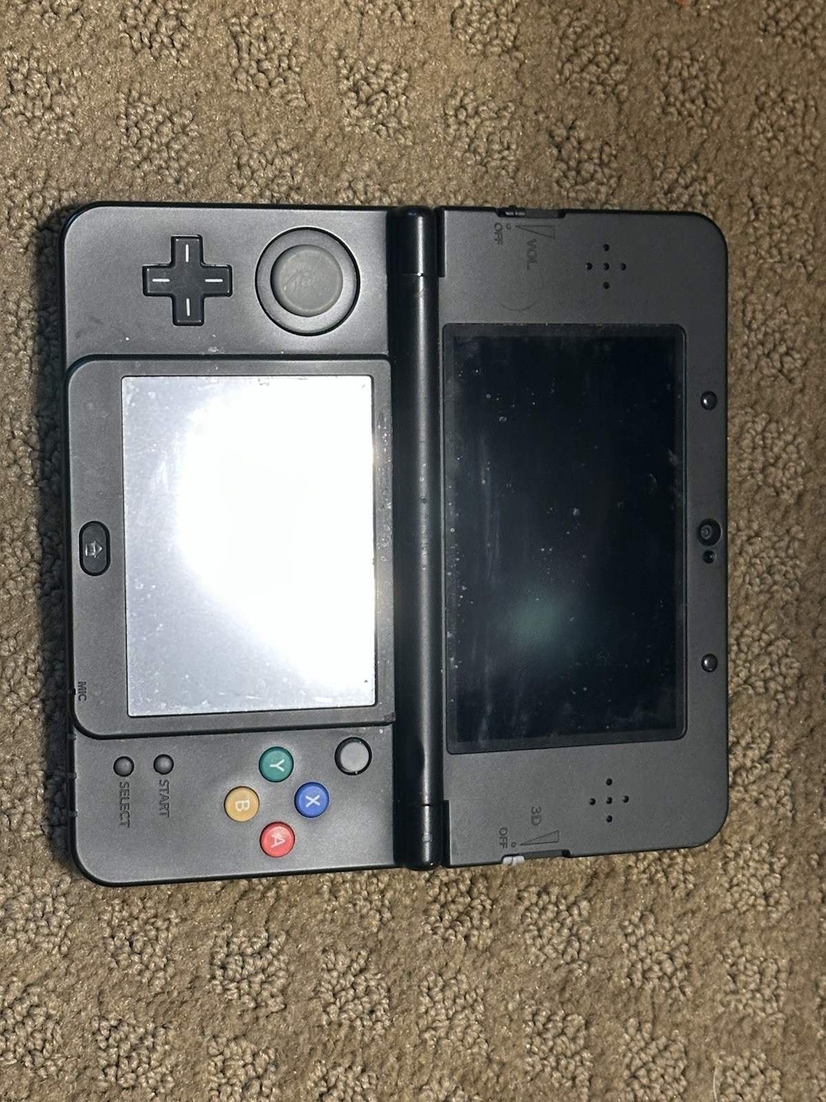 Nintendo 3DS Super Mario Black Edition with case and games
