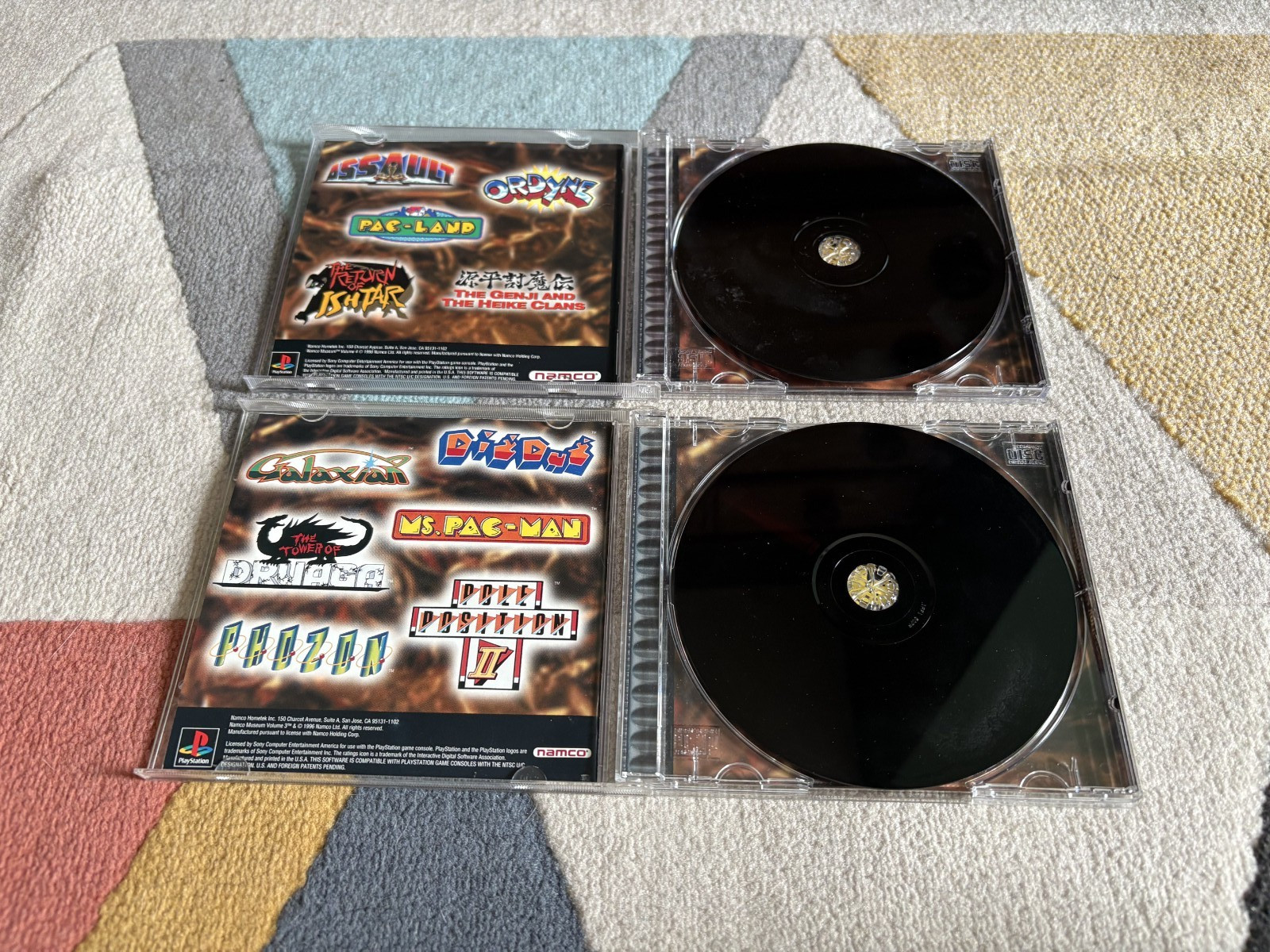 Namco Museum Vol. 1 2 3 4 5 Encore PlayStation 1 PS1 N A M C O Complete Tested