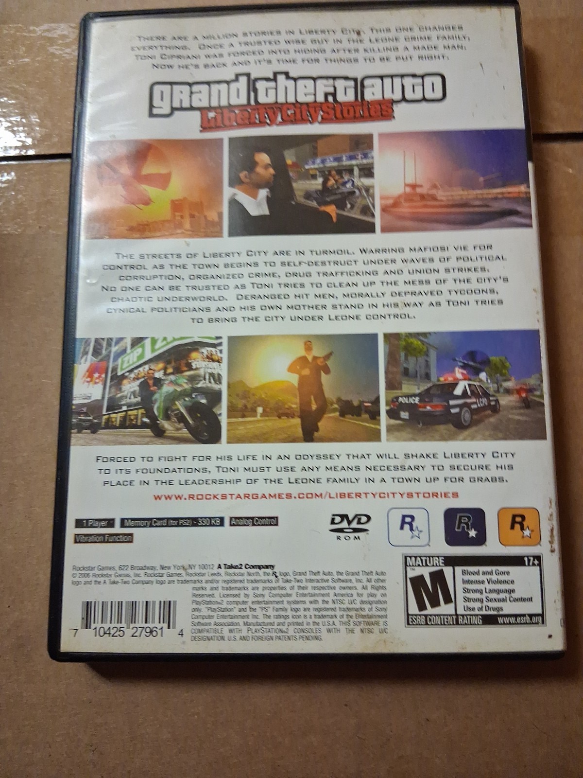 Grand Theft Auto: Liberty City Stories (PS2, 2006) CIB, Map and Manual