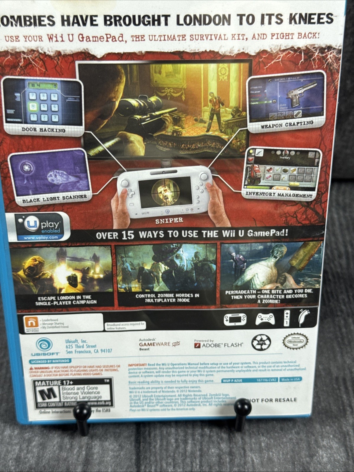 ZombiU – Nintendo Wii U – Tested No Manual