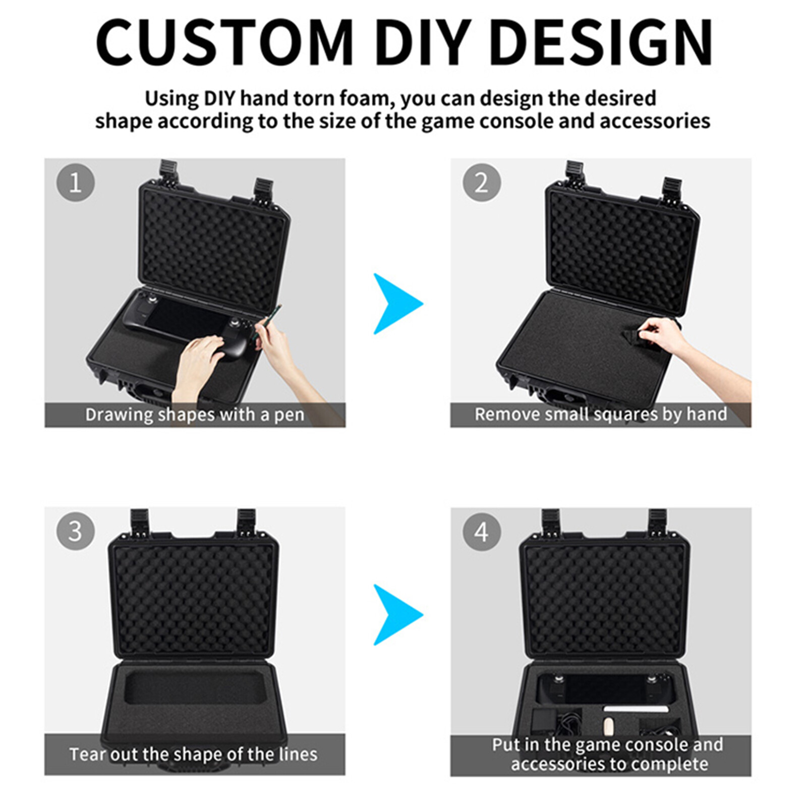 Game Console Storage Carrying Case Fit For ROG AIIy/Steam Deck/Logitech G Cloud
