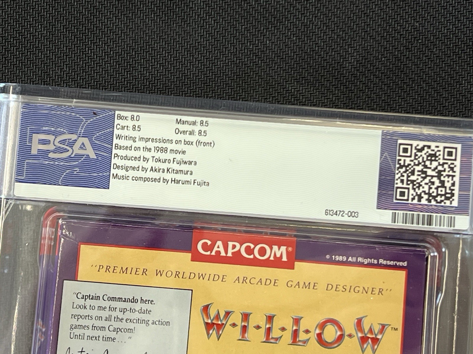 Willow PSA/WATA graded 8.5 CIB Nintendo Entertainment System 1989