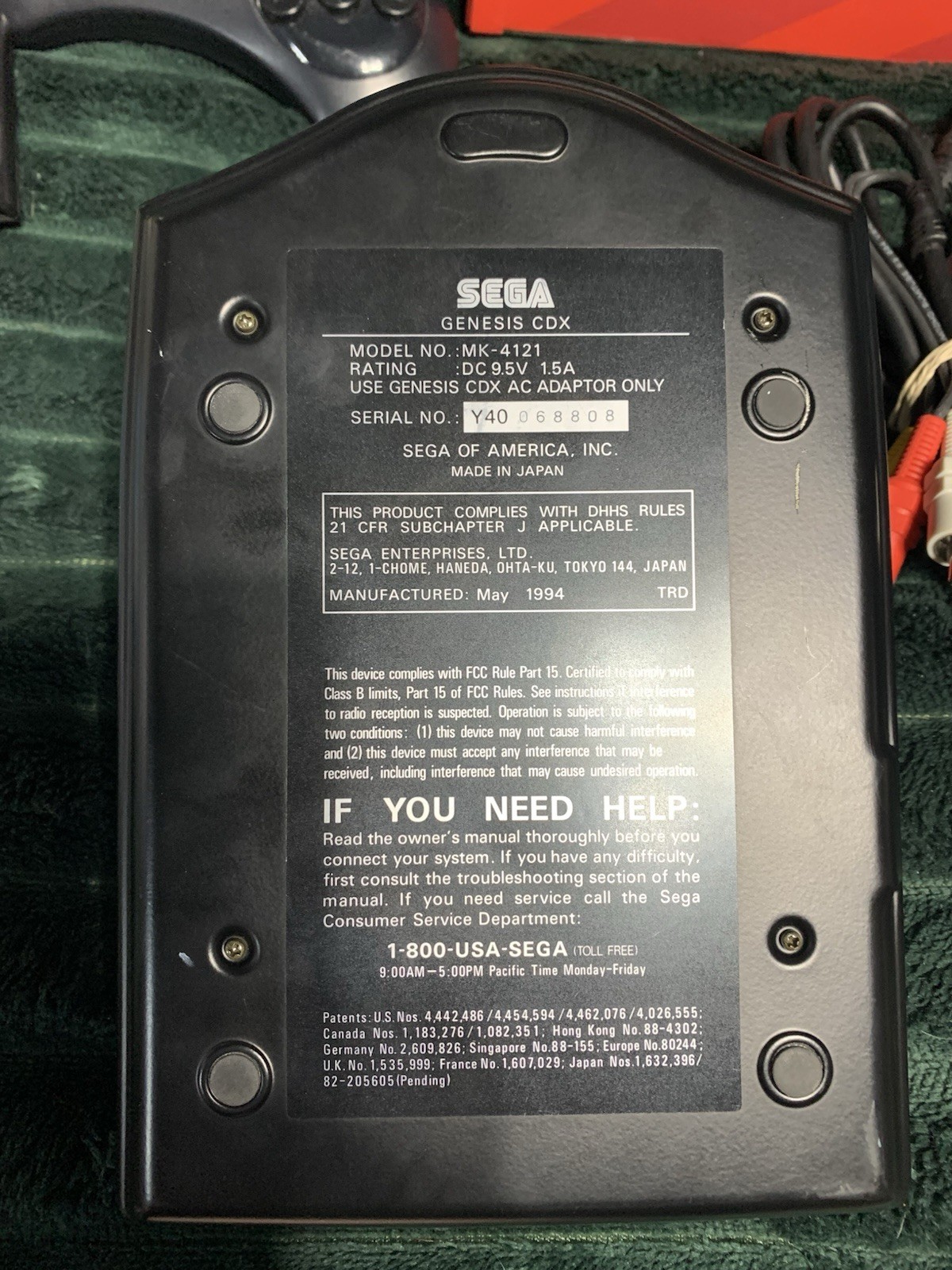 Sega Cdx Tested Working With Two Controllers 2 Games And Cables