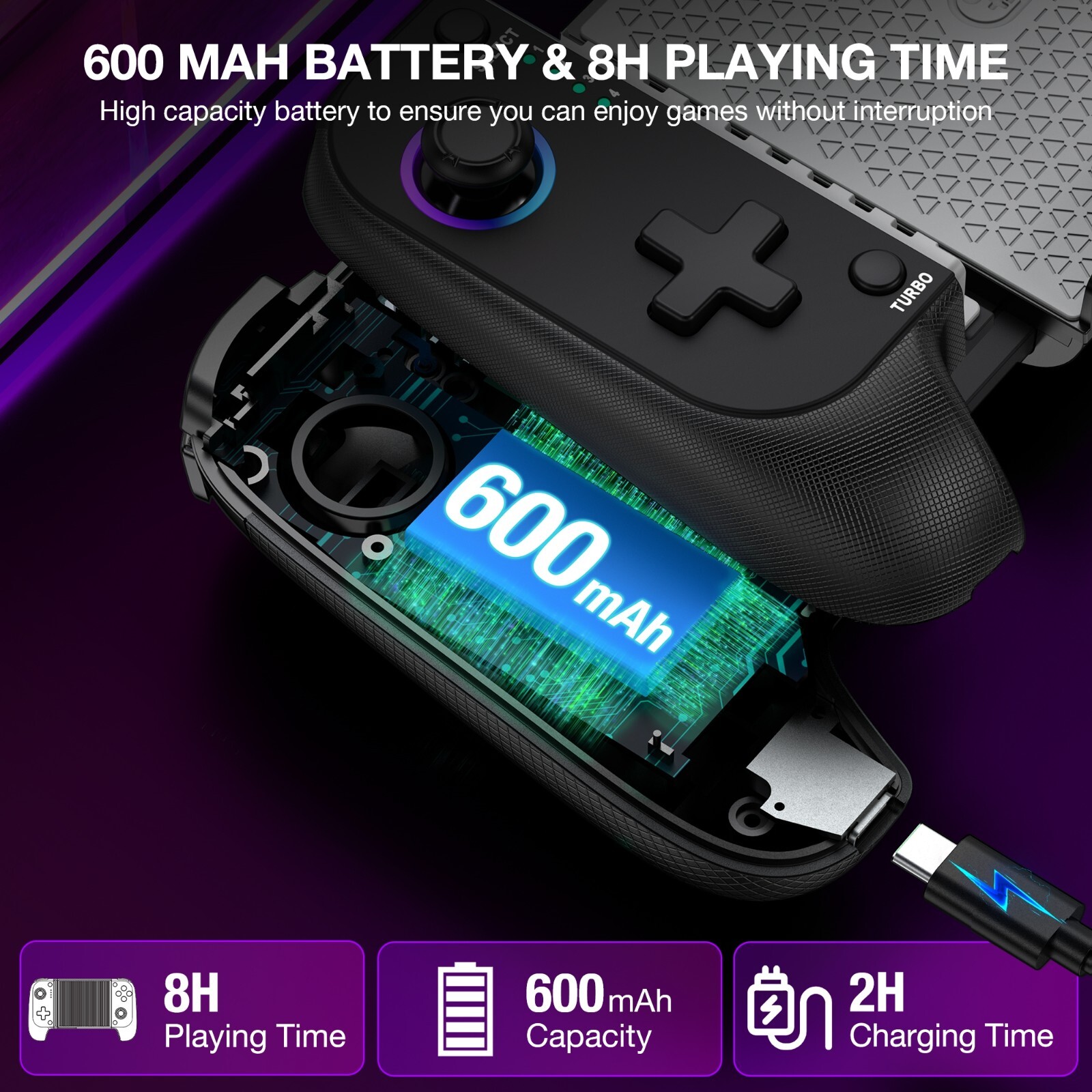Phone Controller for iPhone/Android with Hall Joystick,Android&iOS Controller