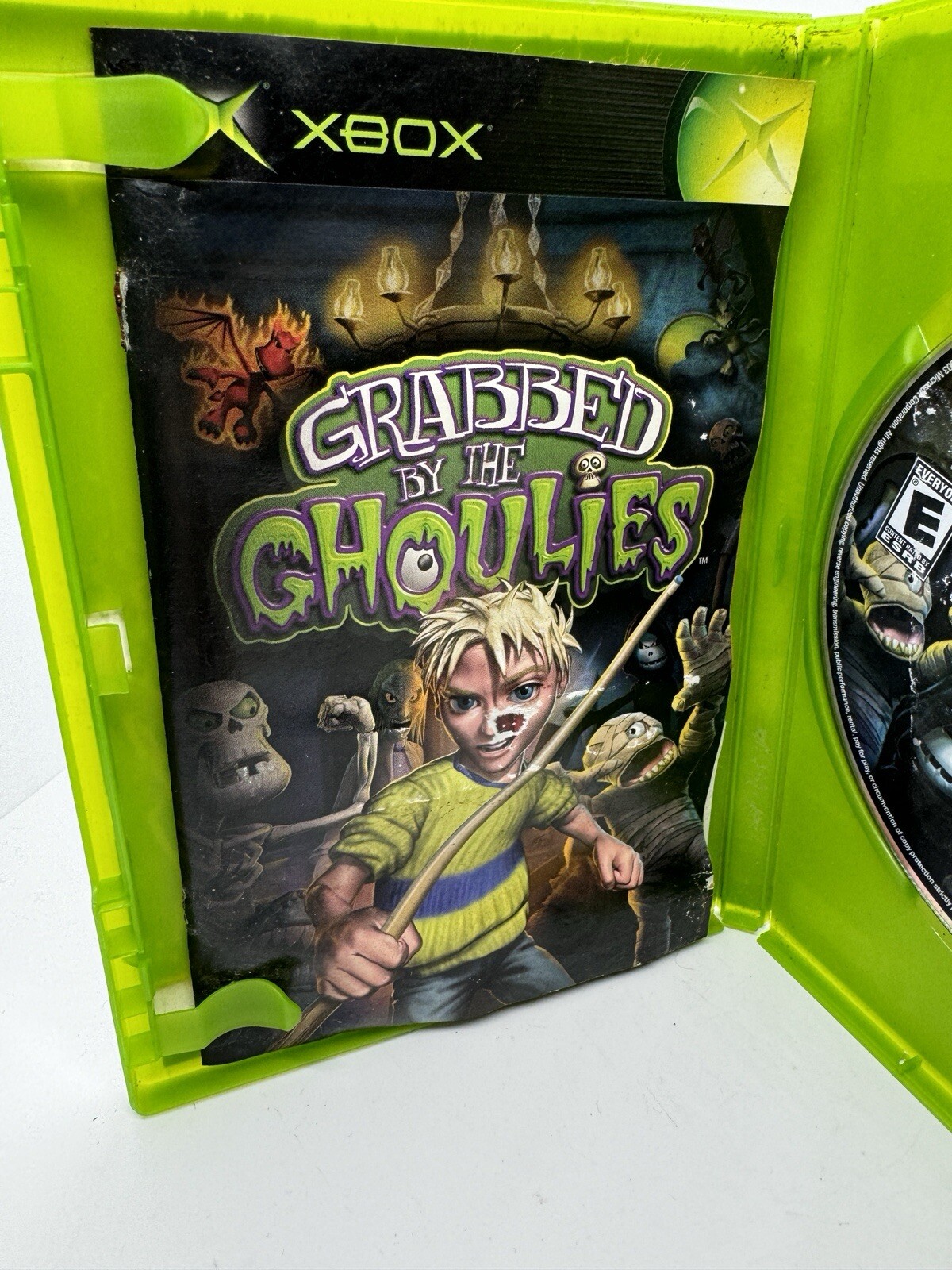 Grabbed by the Ghoulies (Microsoft Xbox, 2003) Complete in Box CIB HEAVY WEAR