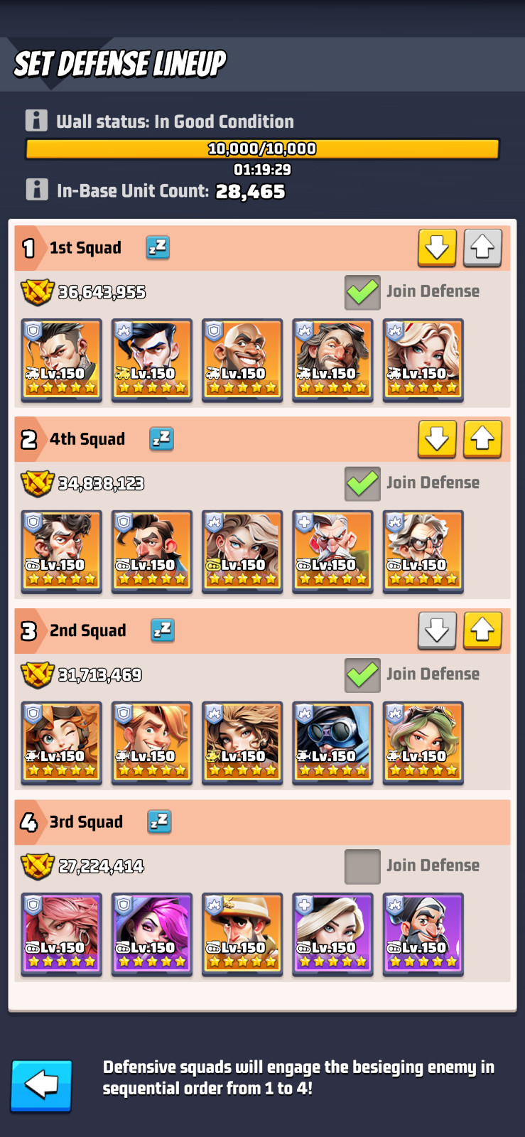 Last War Account Server 18XX VIP 16 rank 2 in THP server