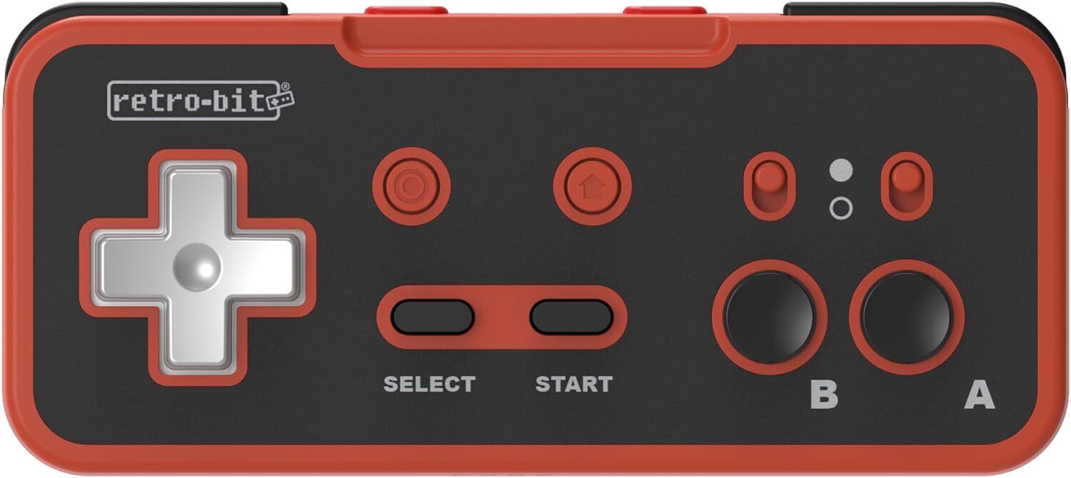 Retro-Bit Origin8 2.4 GHz Wireless Controller for Nintendo NES/Switch/PC – Red