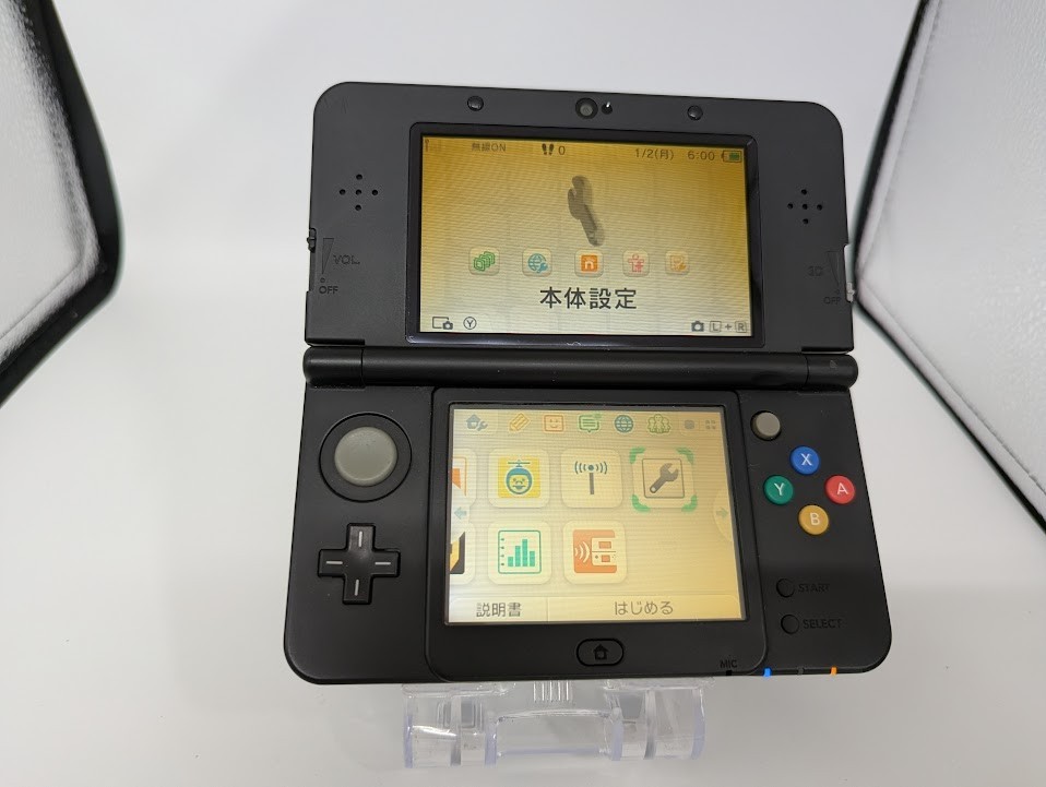 B316 Nintendo New 3DS console Black Japan w/box adapter manual fx