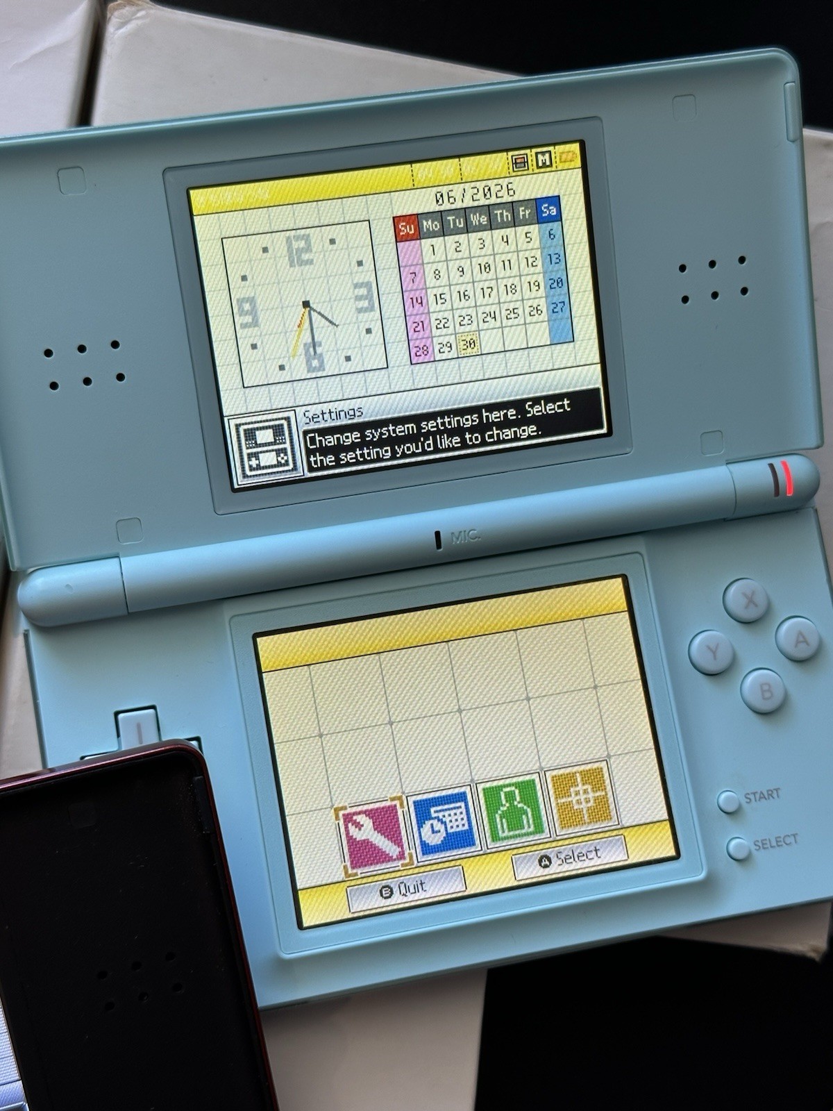 Lot 3 In Box Nintendo DS Lite Crimson Red Black Ice Blue Noble Coral Pink Works