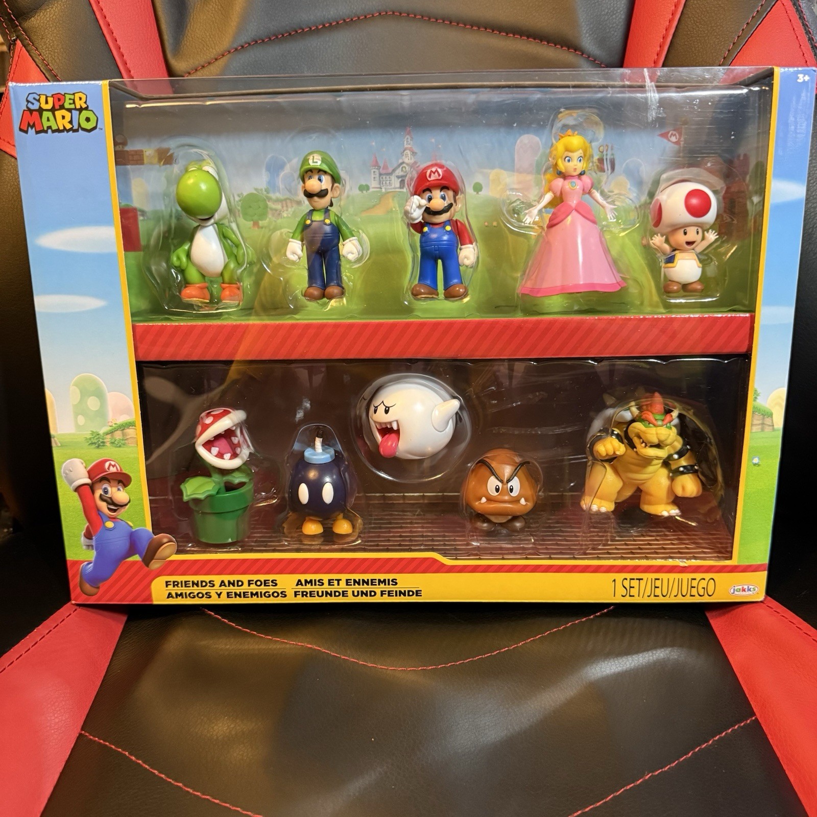 Jakks Super Mario Friends & Foes Boxed Figure Set Mario Luigi Peach Yoshi