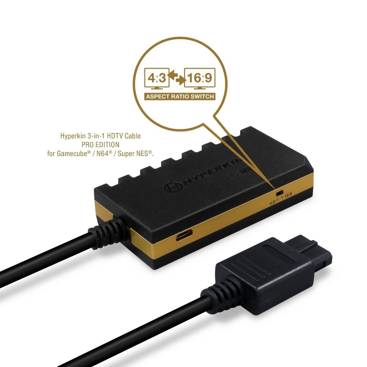 Hyperkin HDTV Cable HD Pro Edition 720p W/ 4 Visual Modes for GameCube/N64/SNES