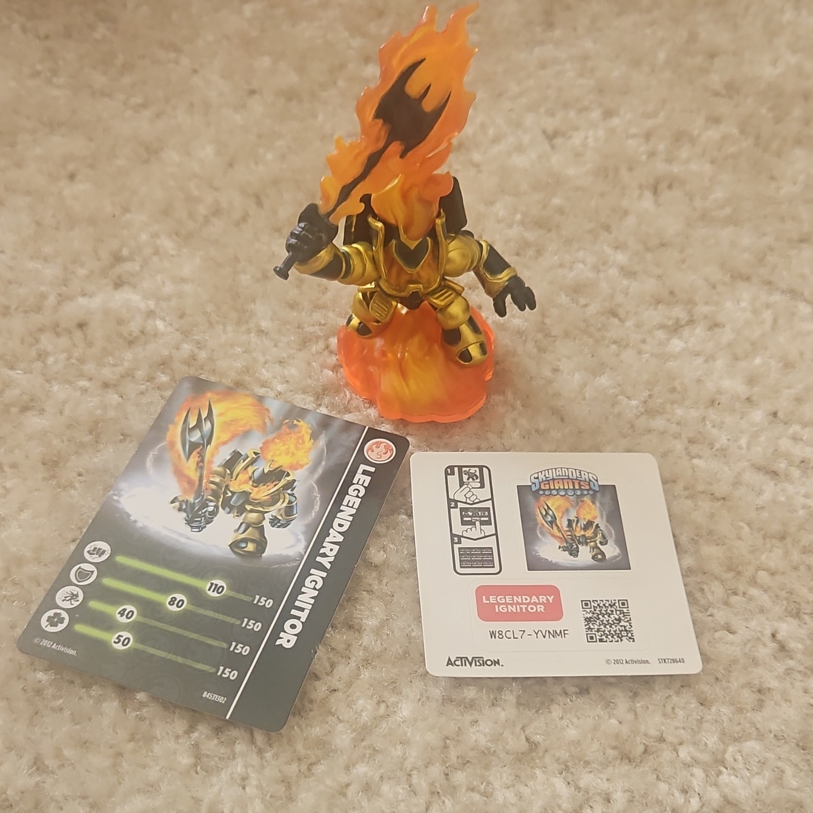 Activision Skylanders Giants Legendary Ignitor Character Figure with Card