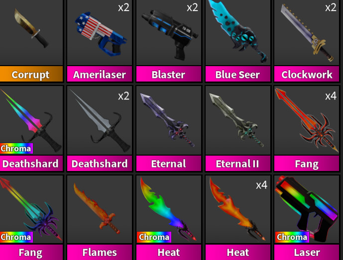 Roblox Murder Mystery 2 MM2 ALL Super Rare Godly Knives and Guns *FAST DELIVERY*