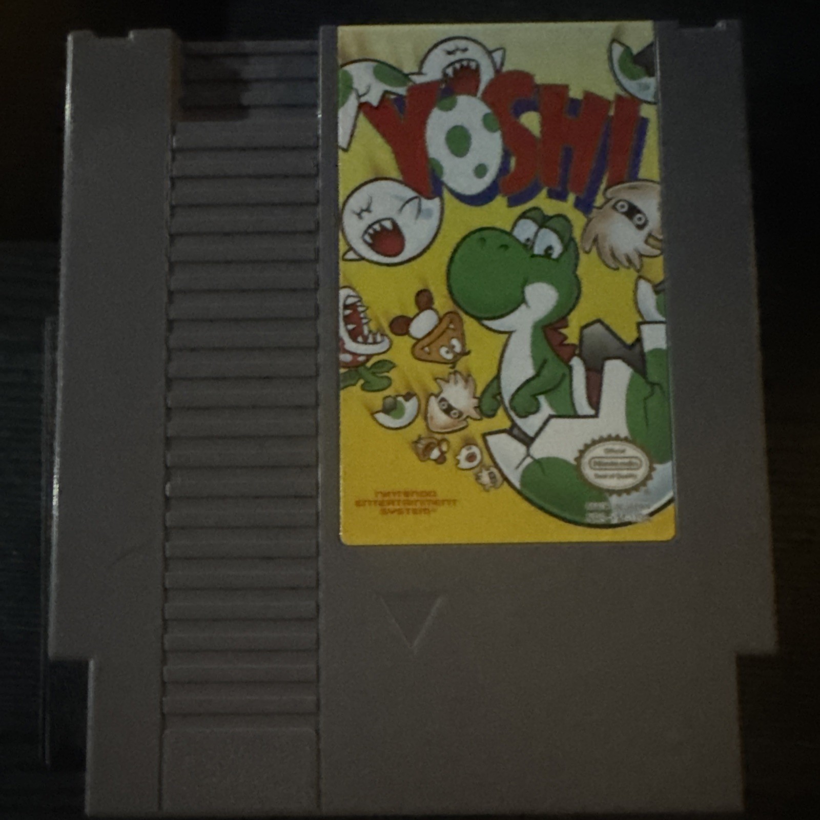 oval seal Yoshi complete in box nintendo nes mario game factory NM
