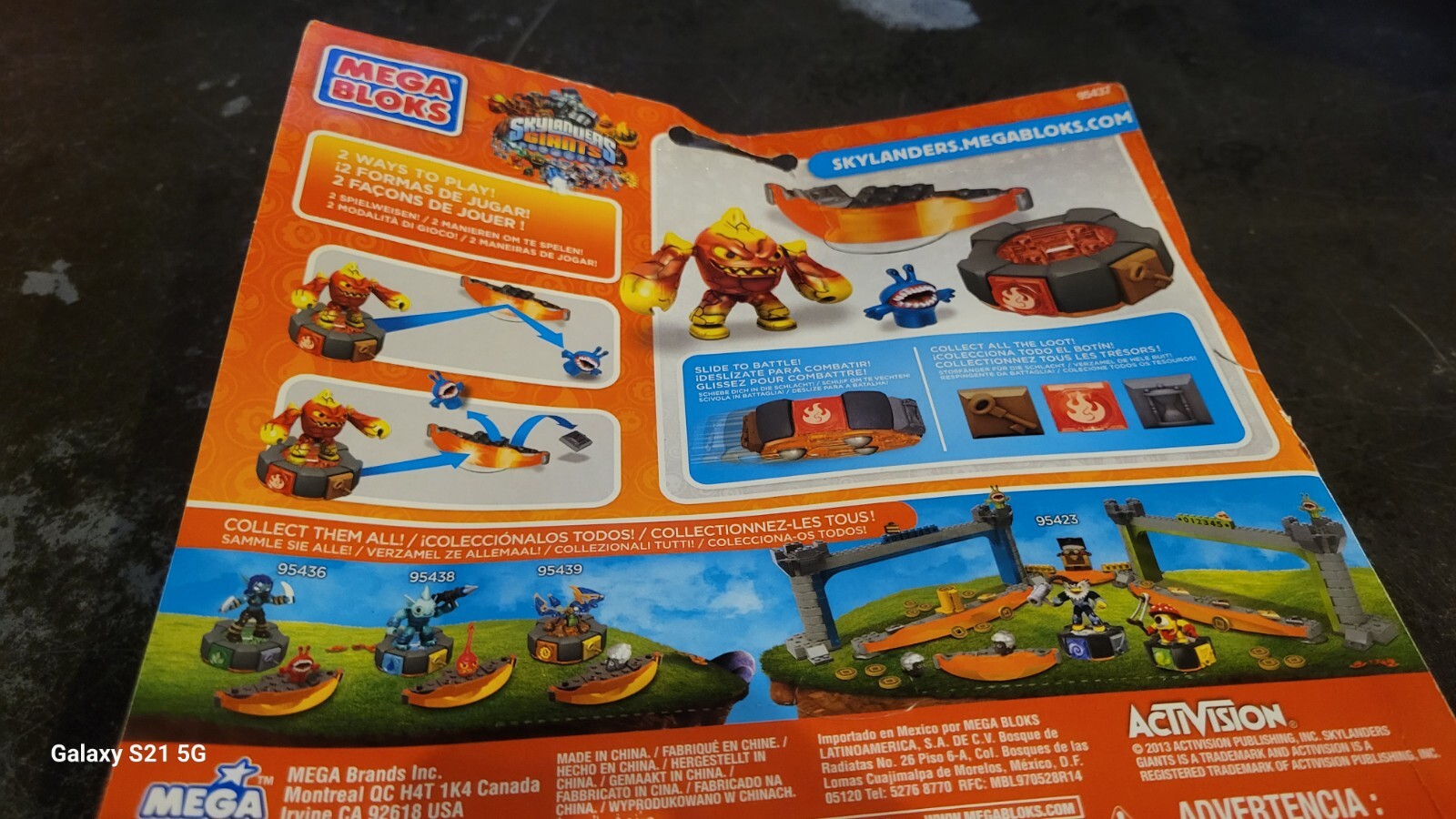 Mega Bloks Skylanders Giants 95437 Series 2 Battle Port Activision 2013 Eruptor