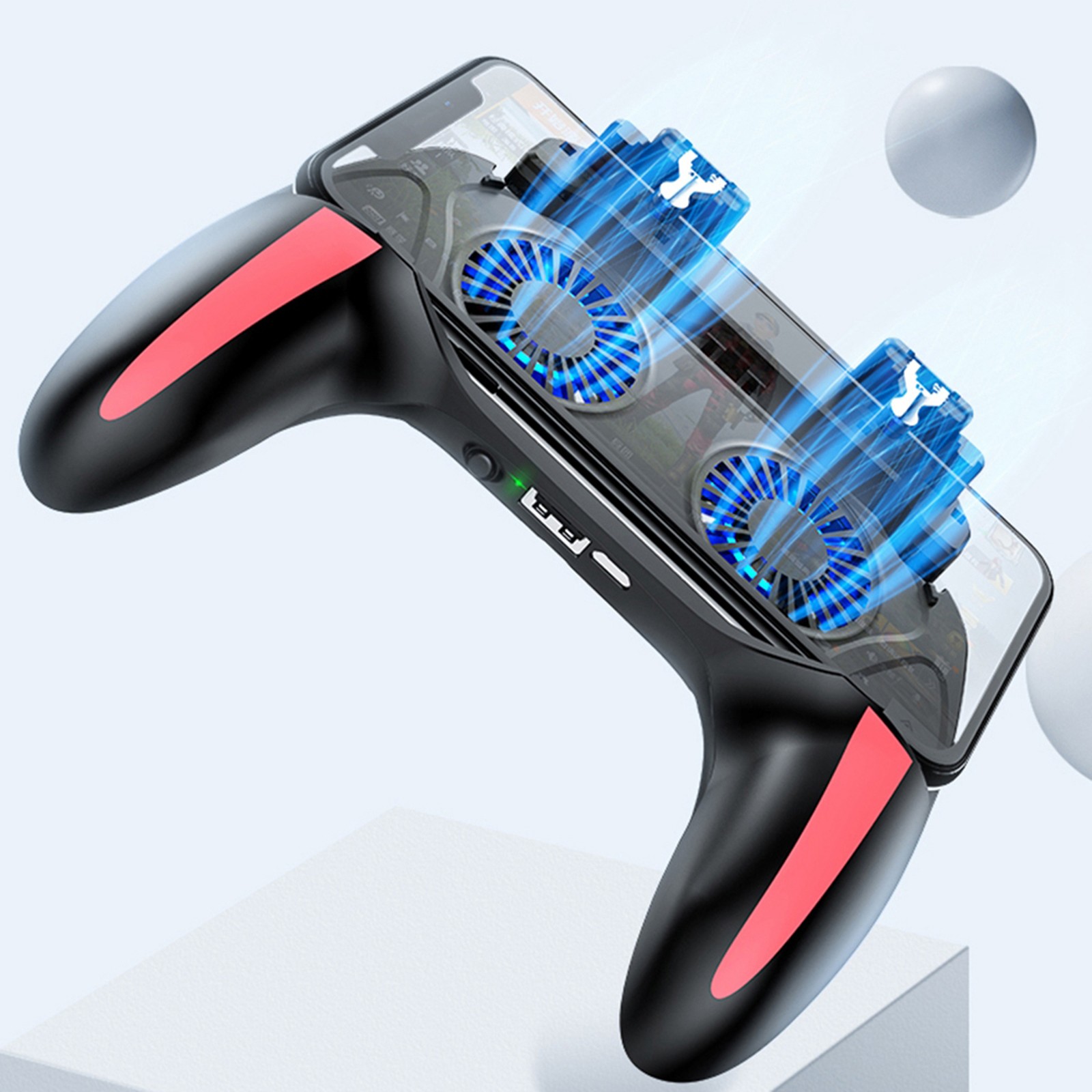 Dual Cooling Fans Mobile Phone Game Controller Gamepad With 5000mAh Battery ZAIK