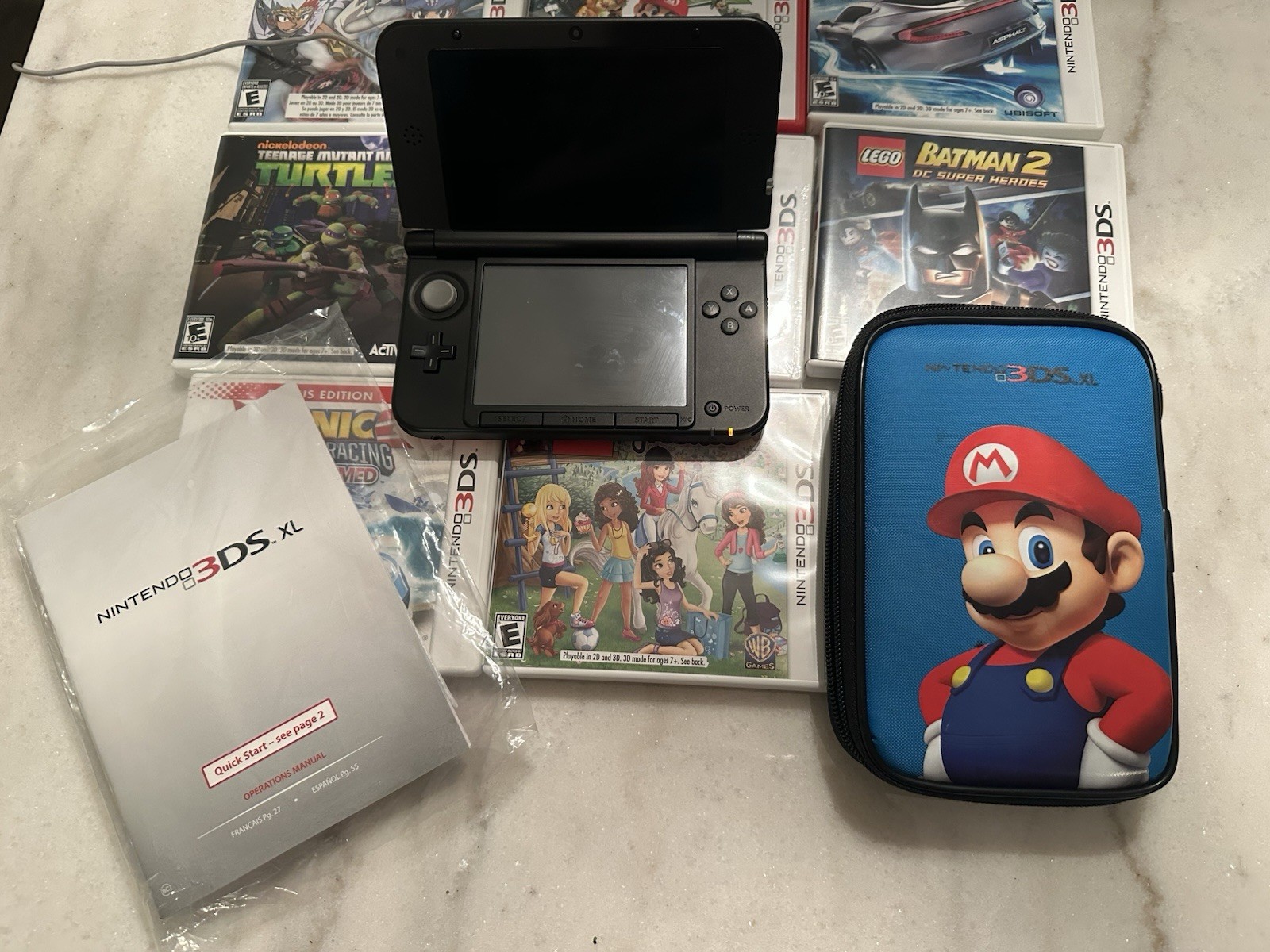 Nintendo 3DS XL Black Handheld System Wi-Fi Capability