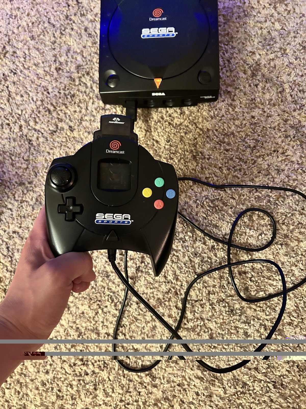 Performance Sega Dreamcast Sports Turbo Wired Controller, Black (HKT-7700) -VMU