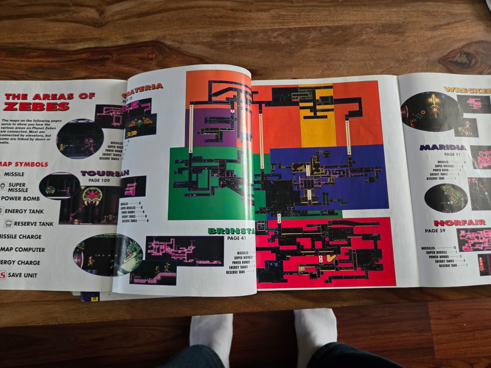 Super Metroid Nintendo Player’s Guide w/ Fold Out Map, Cover Damage :(