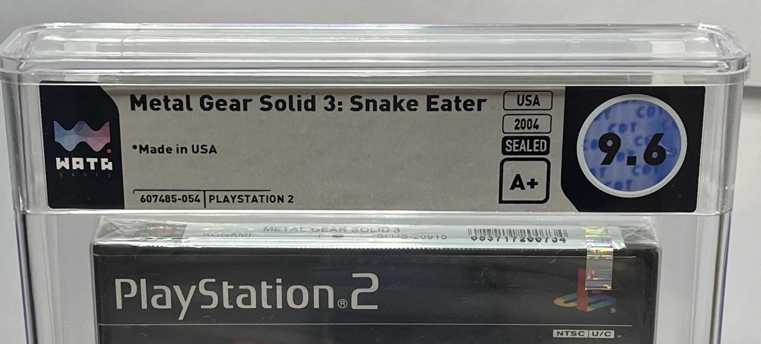 Metal Gear Solid 3 Snake Eater PS2 – WATA Graded 9.6 A+ Sealed – PlayStation 2