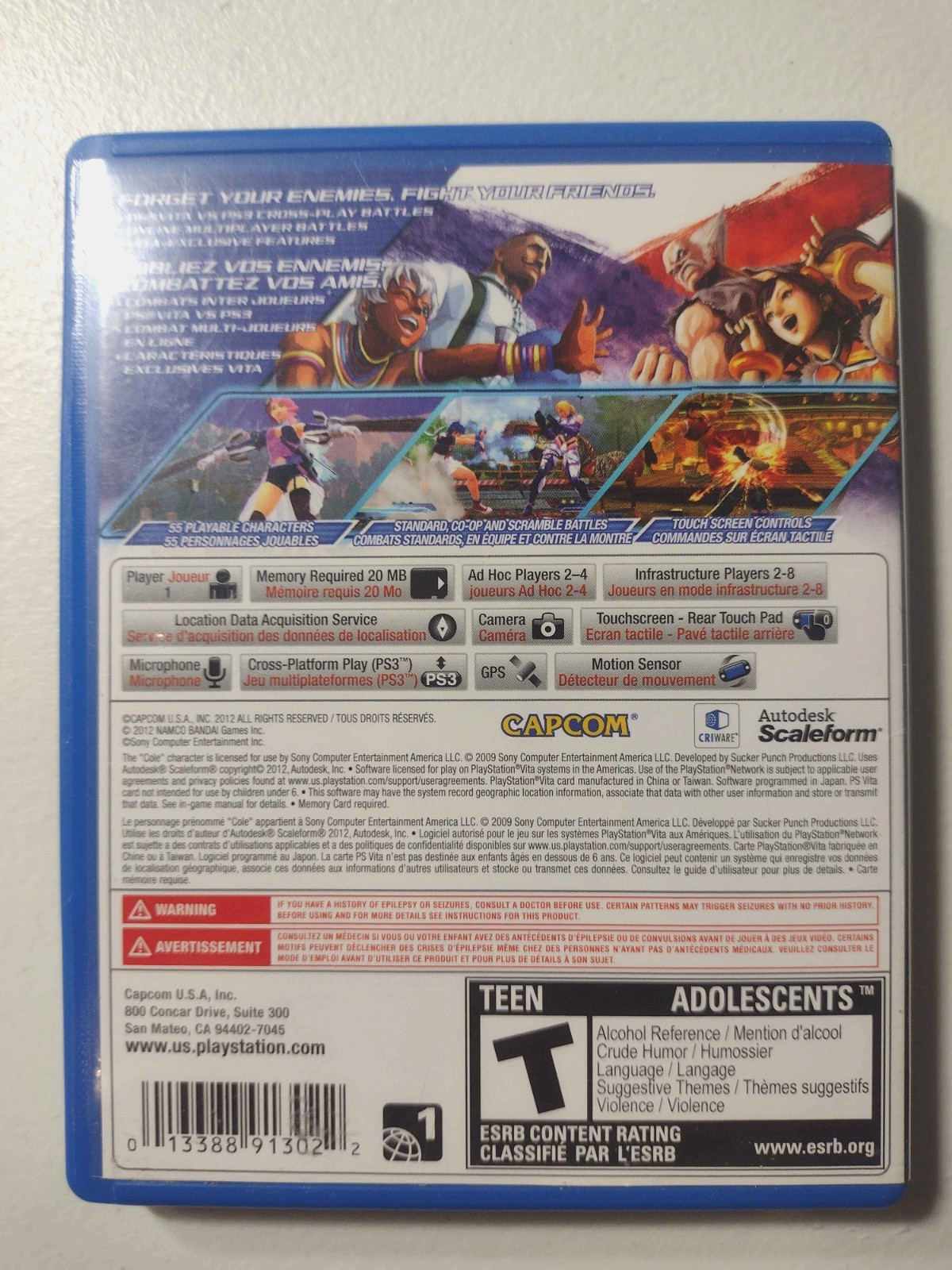 Street Fighter X Tekken | Sony Playstation Vita Complete CIB TESTED