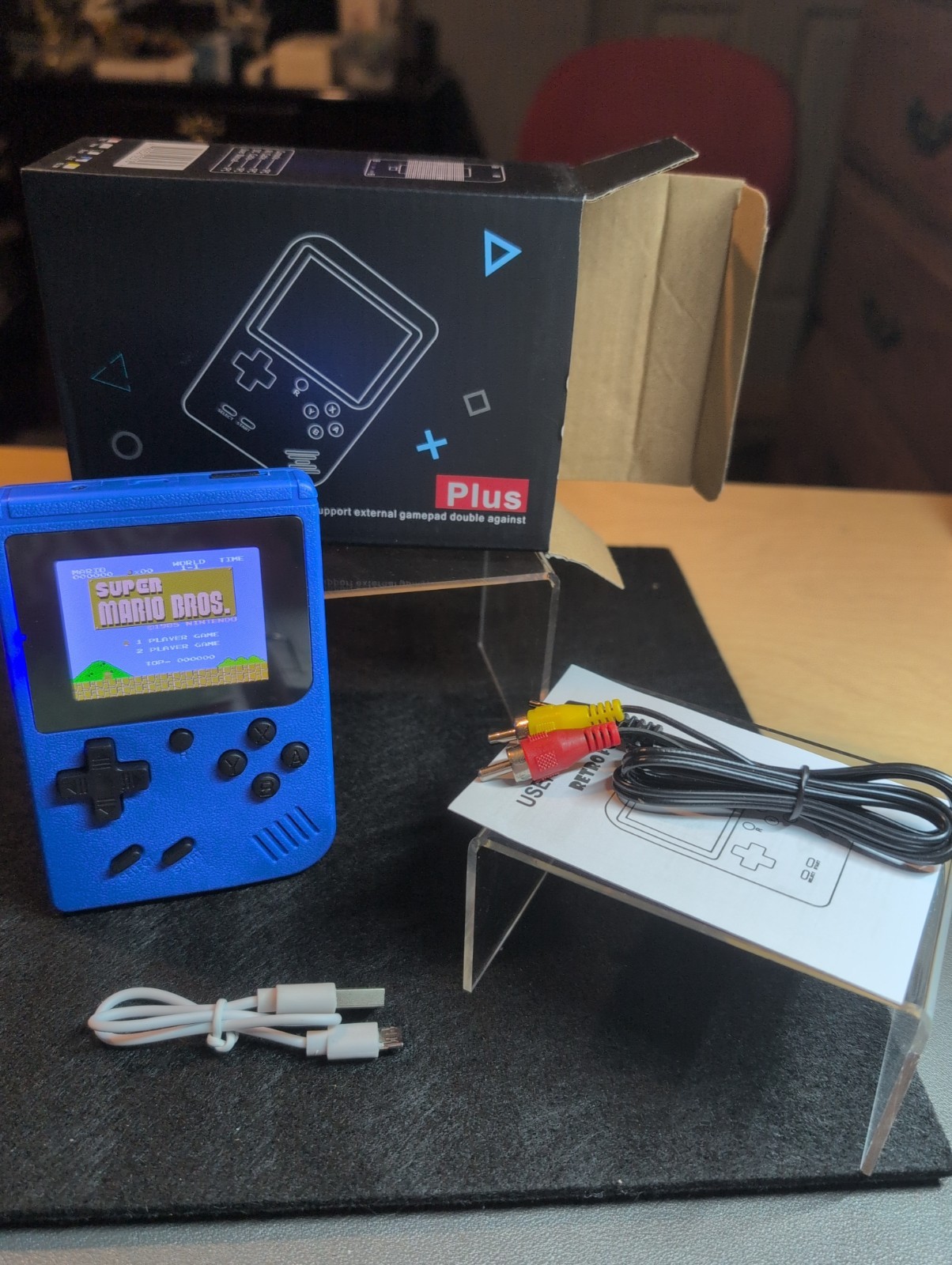 Game Box Plus 400 In 1 Handheld Retro Gaming Console With 3-Inch LCD & TV Out