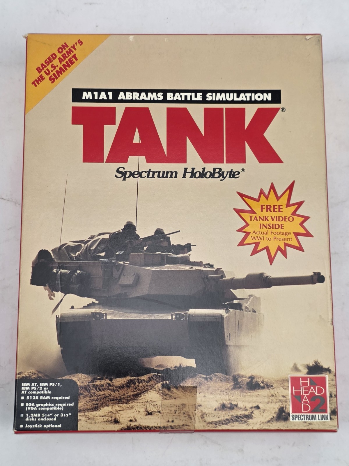 Tank BIG BOX (PC 3.5″ Floppy) w/ Bonus WWII Tank VHS 1993 Spectrum HoloByte