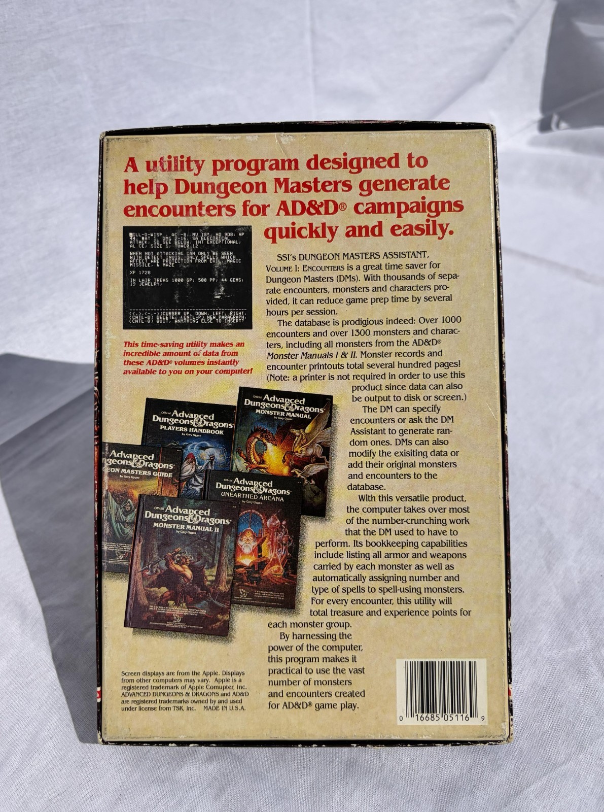 ADVANCED DUNGEONS & DRAGONS: DUNGEON MASTERS ASSISTANT For Commodore 64 by SSI