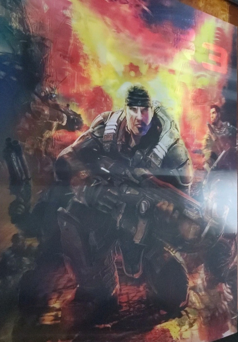 ⚙️ Gears Of WAR!! 🔥 🔥 3D LENTICULAR POSTER!!! MARCUS FENIX!
