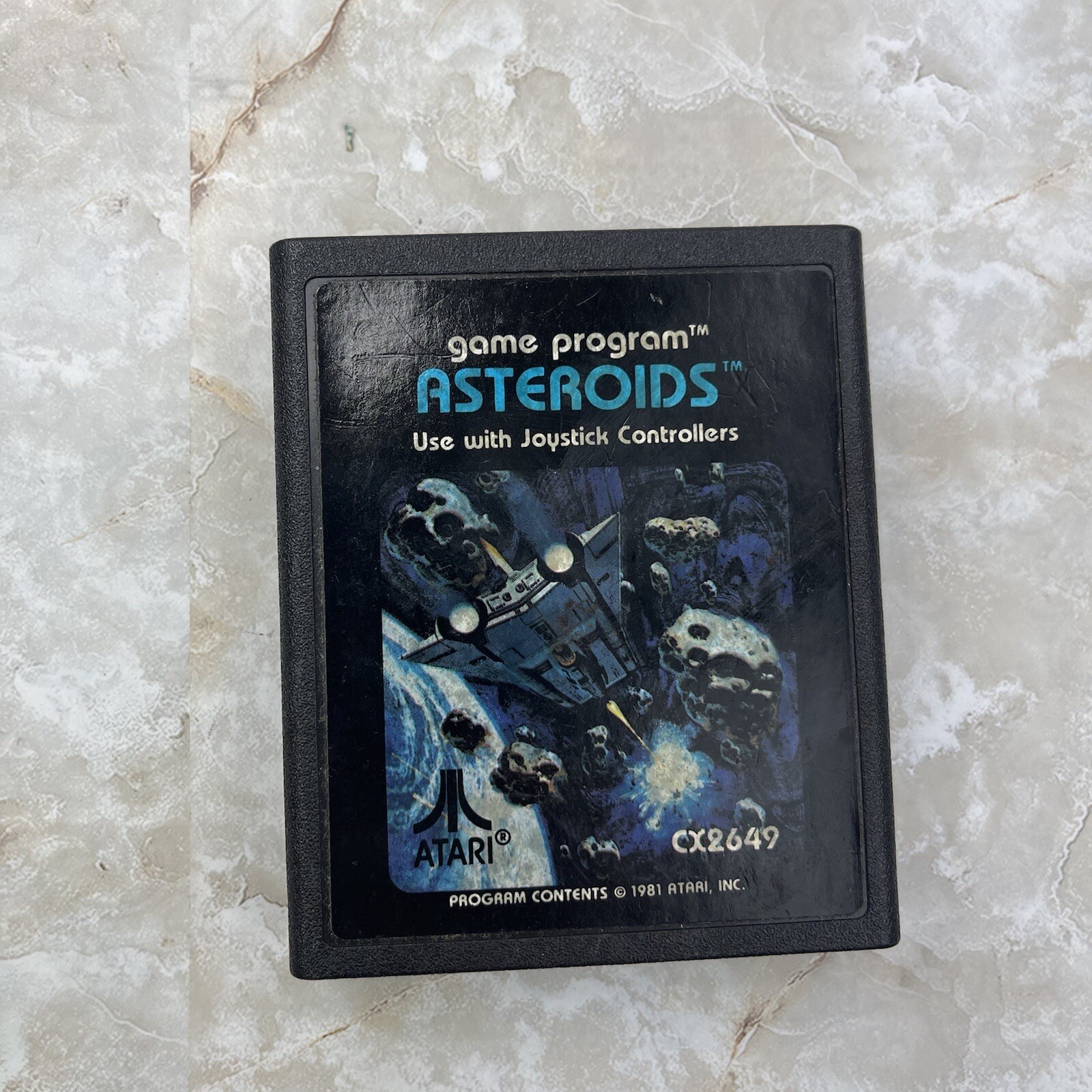 Game Program Asteroids CX2649 Atari Cartridge 1981 Vintage Video Game