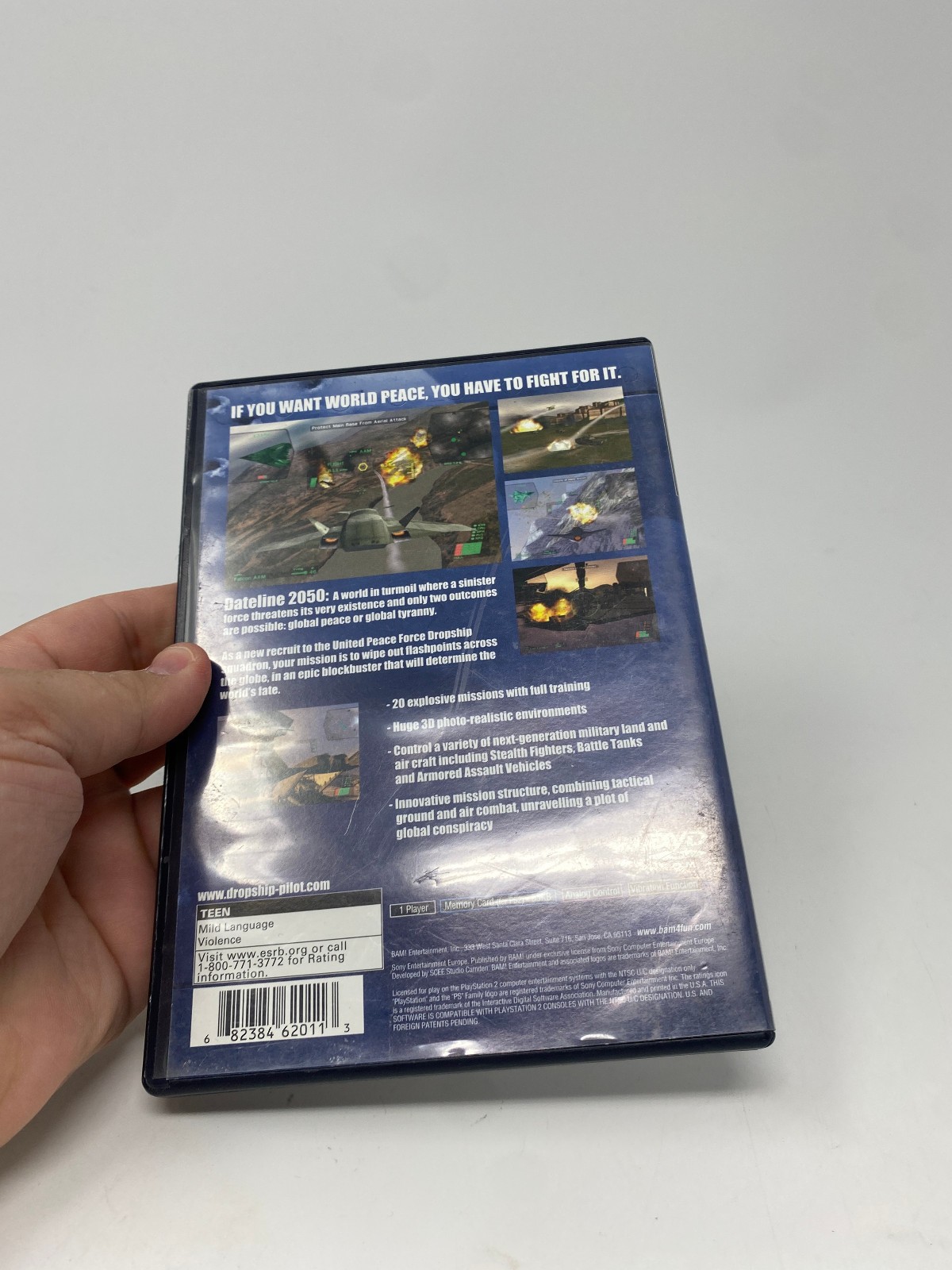 Dropship United Peace Force PS2 (Sony PlayStation 2, 2002) CIB w/ Manual TESTED