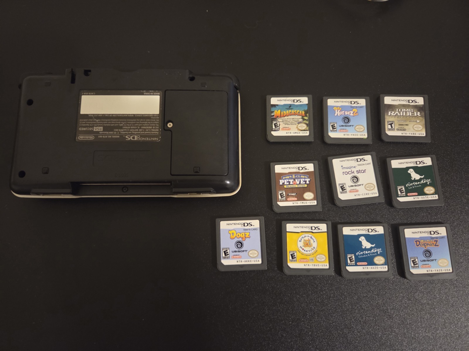 Nintendo DS Original Handheld System Silver, 10 Games Car Charger Working Tested