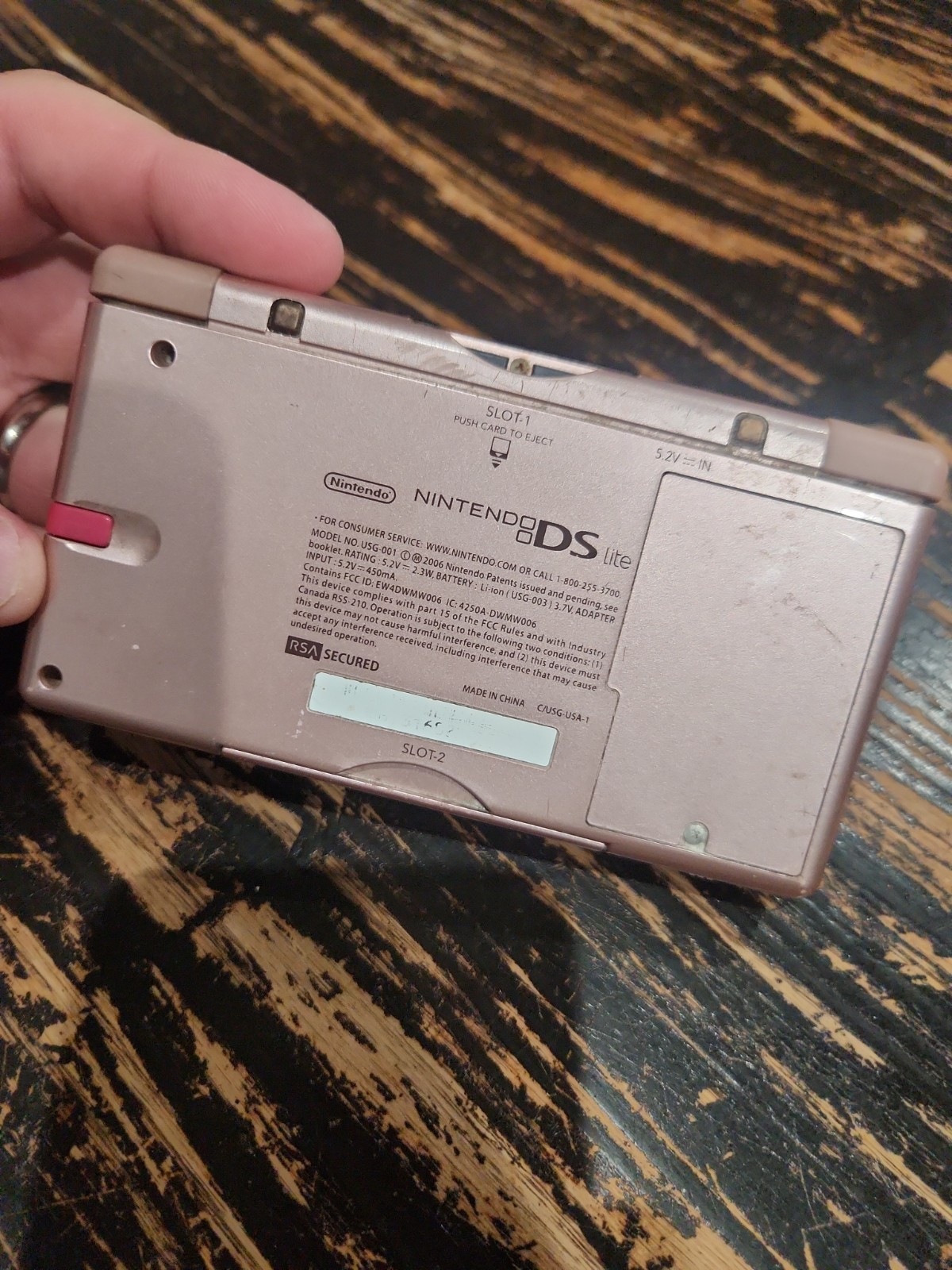 Nintendo DS Lite Pink Console AS IS FOR PARTS OR REPAIR ONLY WONT POWER ON