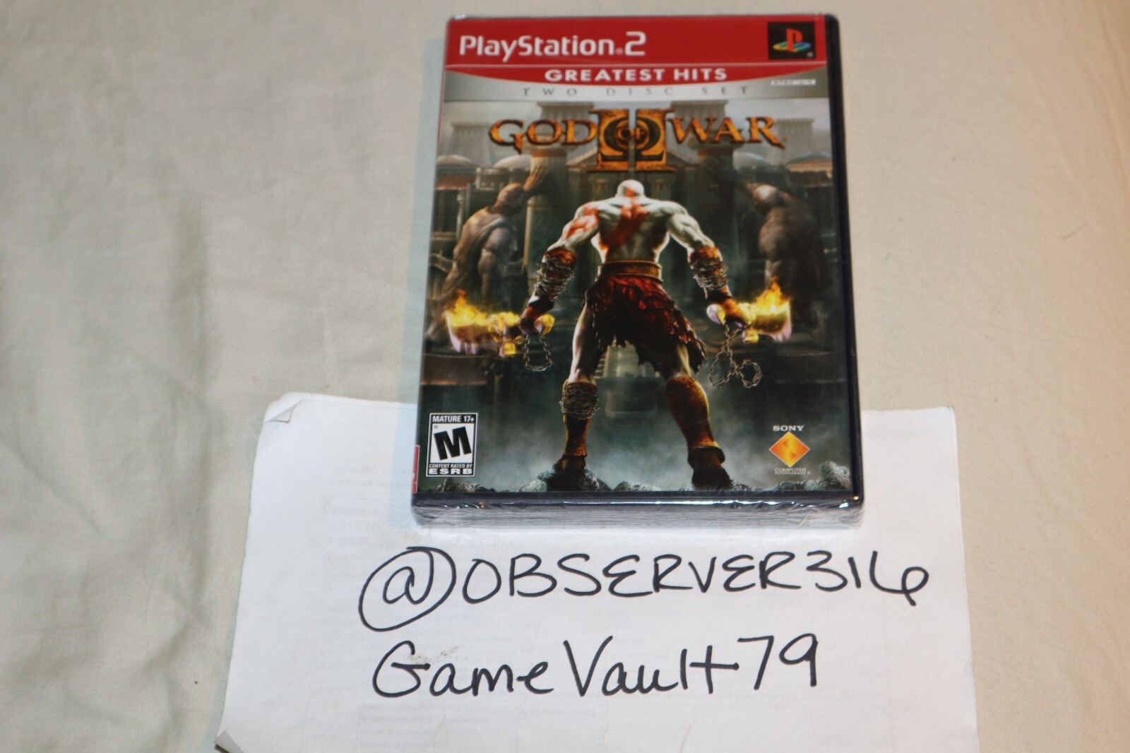 God of War II 2 (Greatest Hits) (Sony PlayStation 2, 2008) PS2 NEW SEALED
