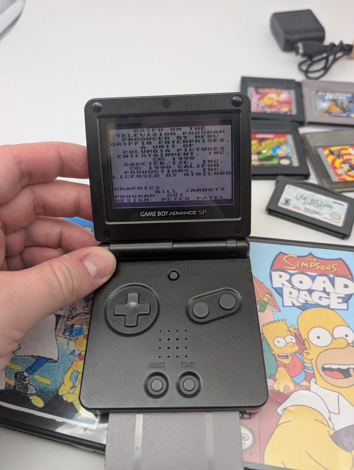 Nintendo Game Boy Advance SP Onyx Black Bundle Lot 11 Games Tested Authentic