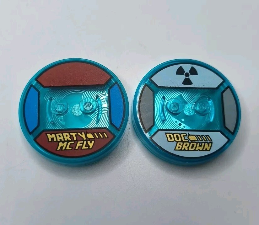 Lego Dimensions Marty McFly Doc Brown Tag / Base ONLY Lot of 2 As Pictured 71201