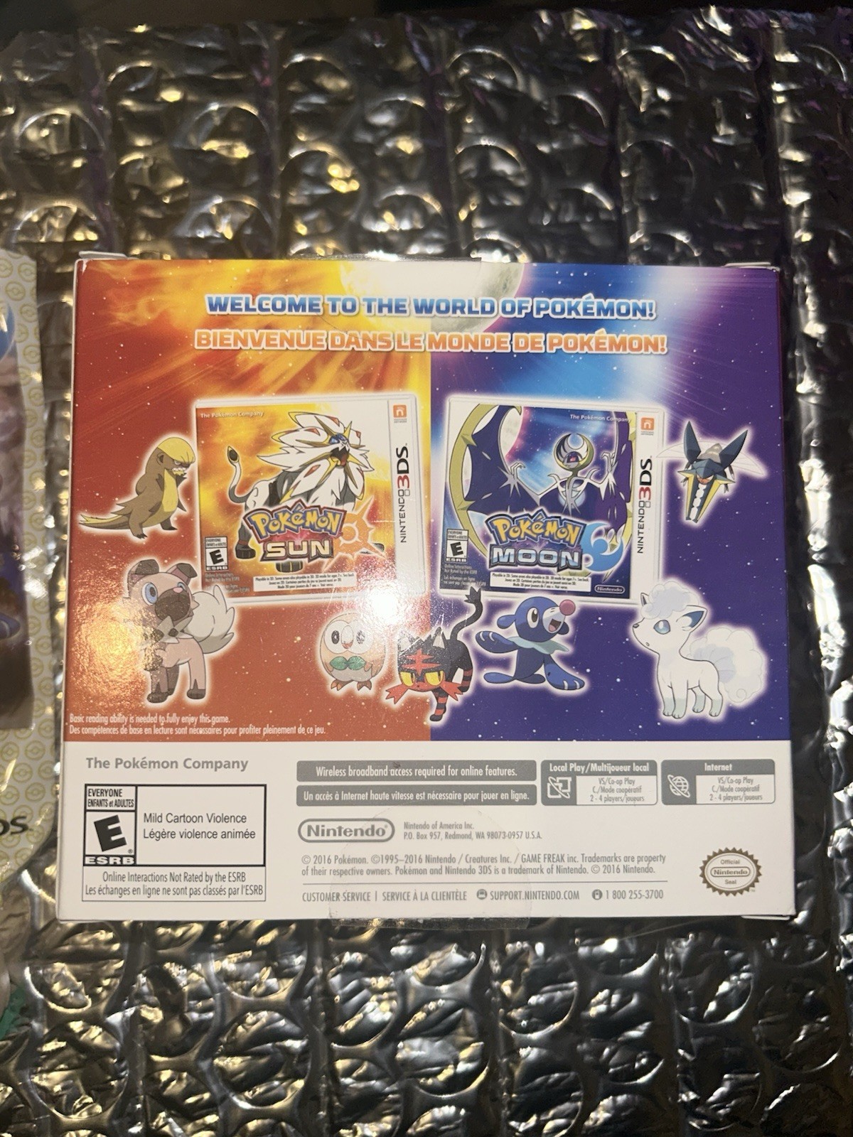 Nintendo Pokémon Sun / Moon 3DS Bonus Item 2016 BOX ONLY & Figures ☀️🌙