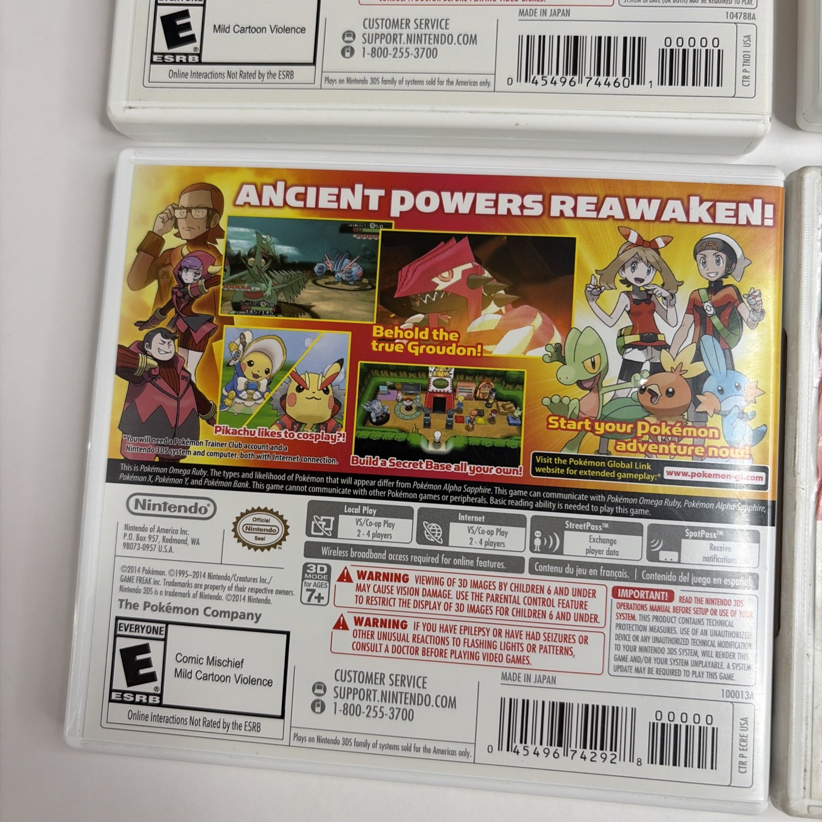 Pokemon Ultra Sun Y Omega Ruby Nintendo 3DS 4 Game In Box Bundle Authentic