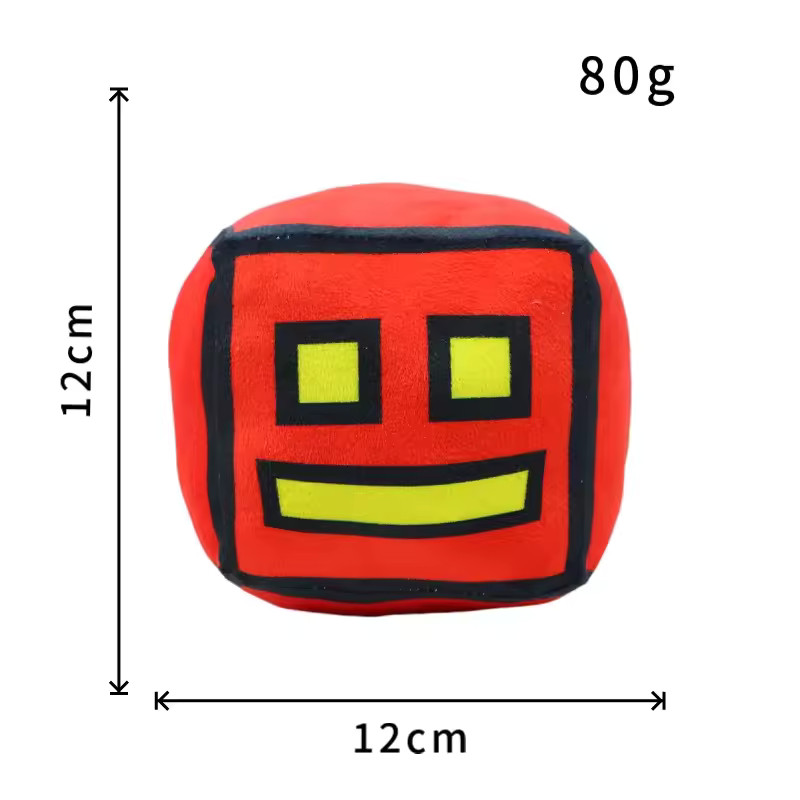 12CM Geometry Dash Plush Toy Soft And Cuddly Game Plush Doll Kids Birthday Gifts
