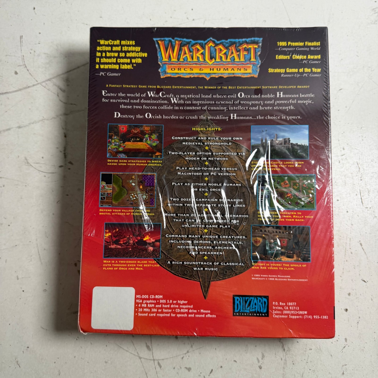 Warcraft: Orcs & Humans (PC, 1994) Blizzard Entertainment Strategy Video Game