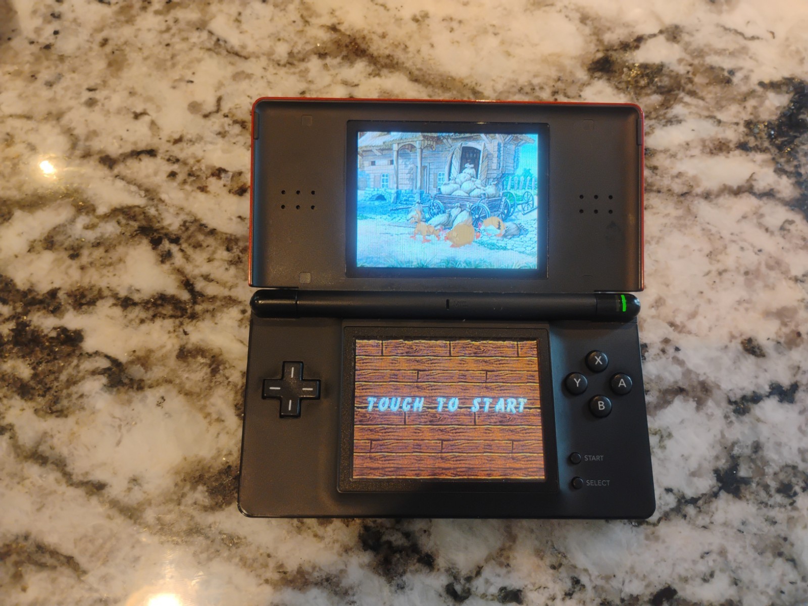 Nintendo DS Lite Bundle – Crimson/Black – Tested And Working