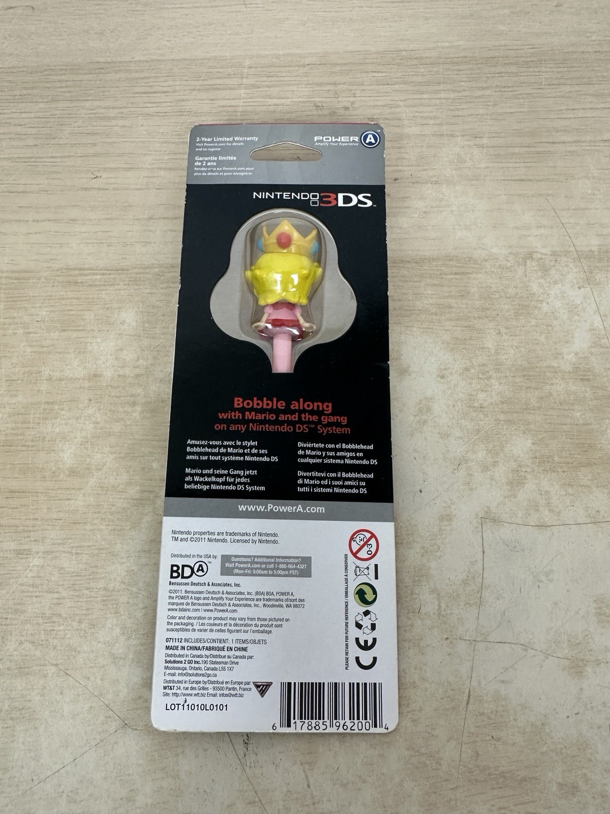 RARE – Baby Princess Peach Nintendo DS 2DS 3DS Stylus Bobblehead – Super Mario
