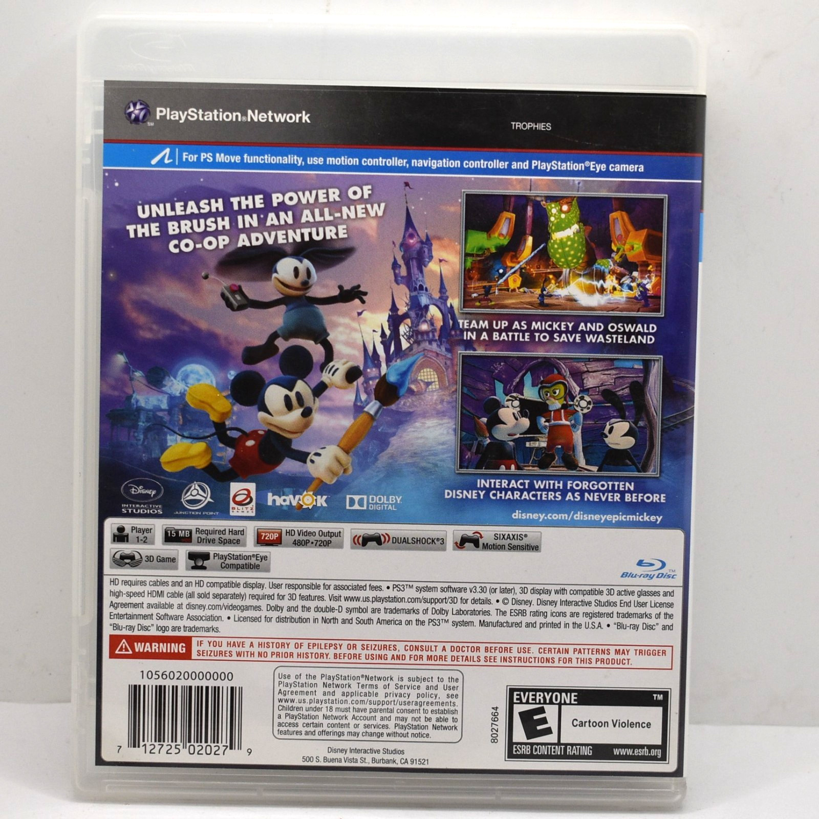 Epic Mickey 2: The Power of Two – Sony PlayStation 3 CIB