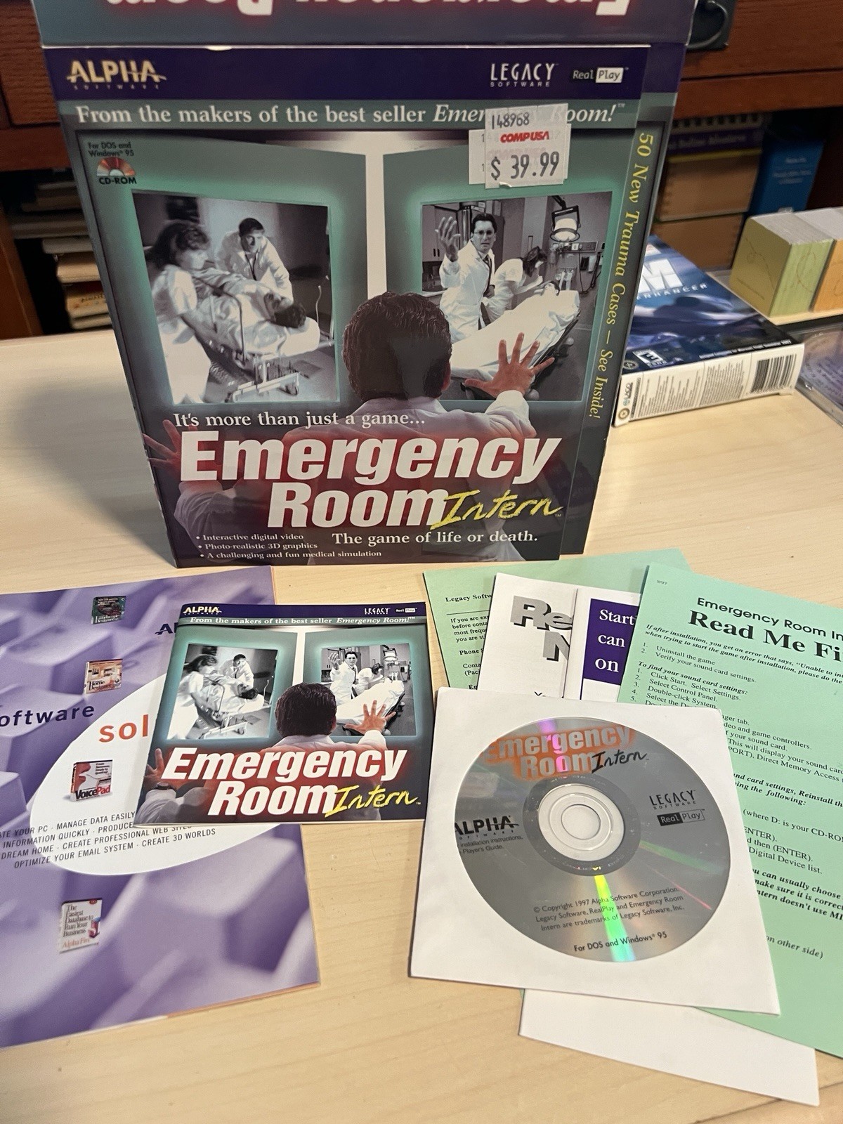 IBM Emergency Room & ER Intern CD‑ROM PC Game Vintage Medical Simulation