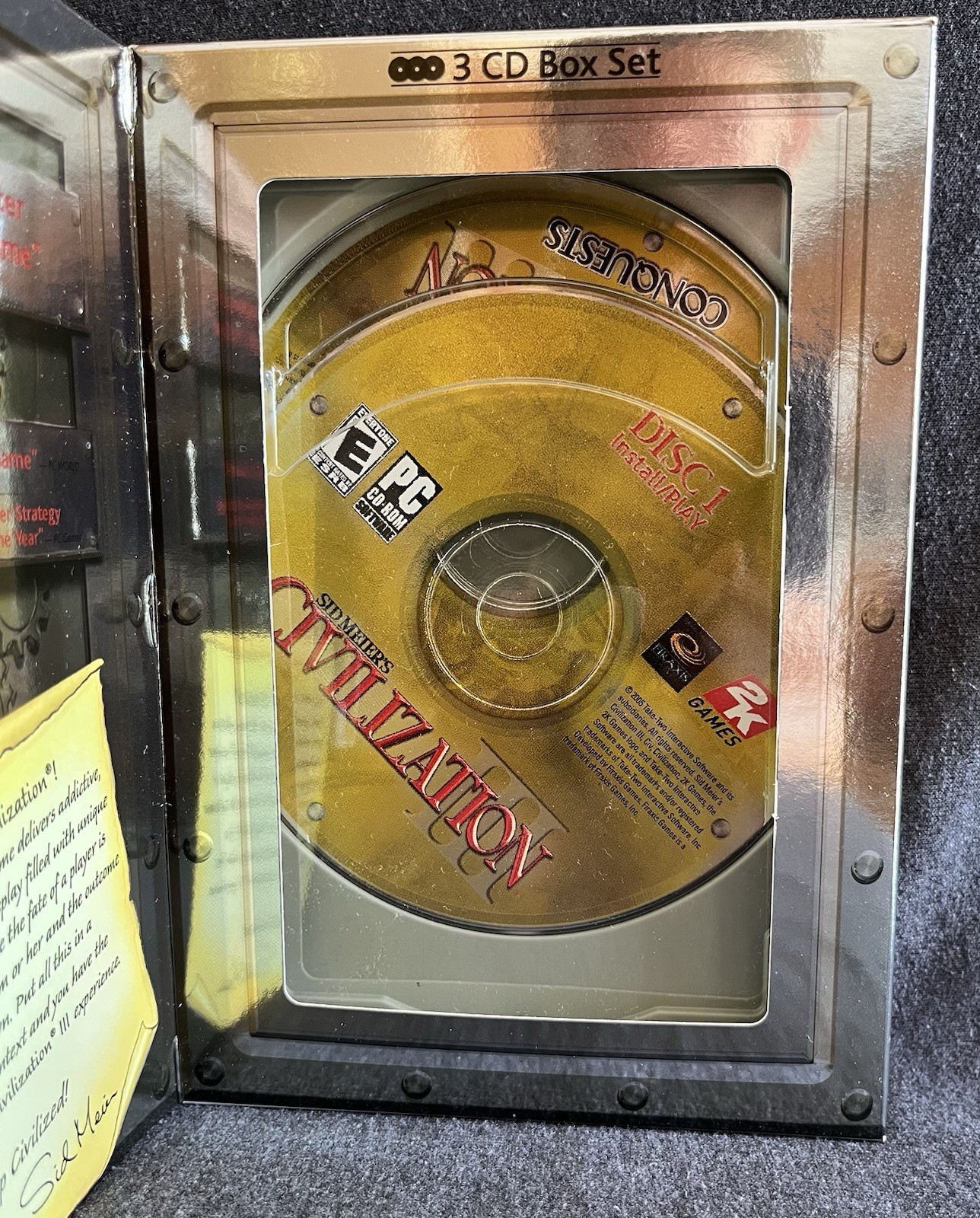 Sid Meiers Civilization III Complete PC Game NEW Sealed (see pics) Big Box 3-CD