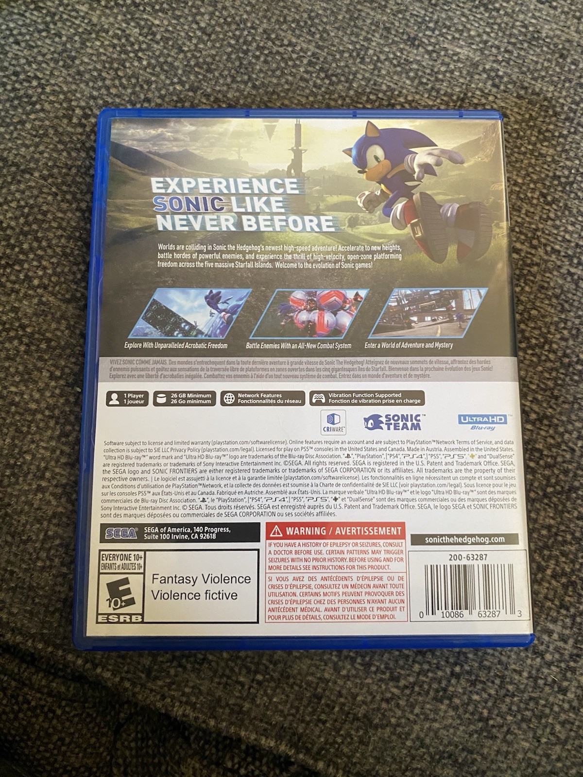 Sonic Frontiers – Sony PlayStation 5 Tested Good