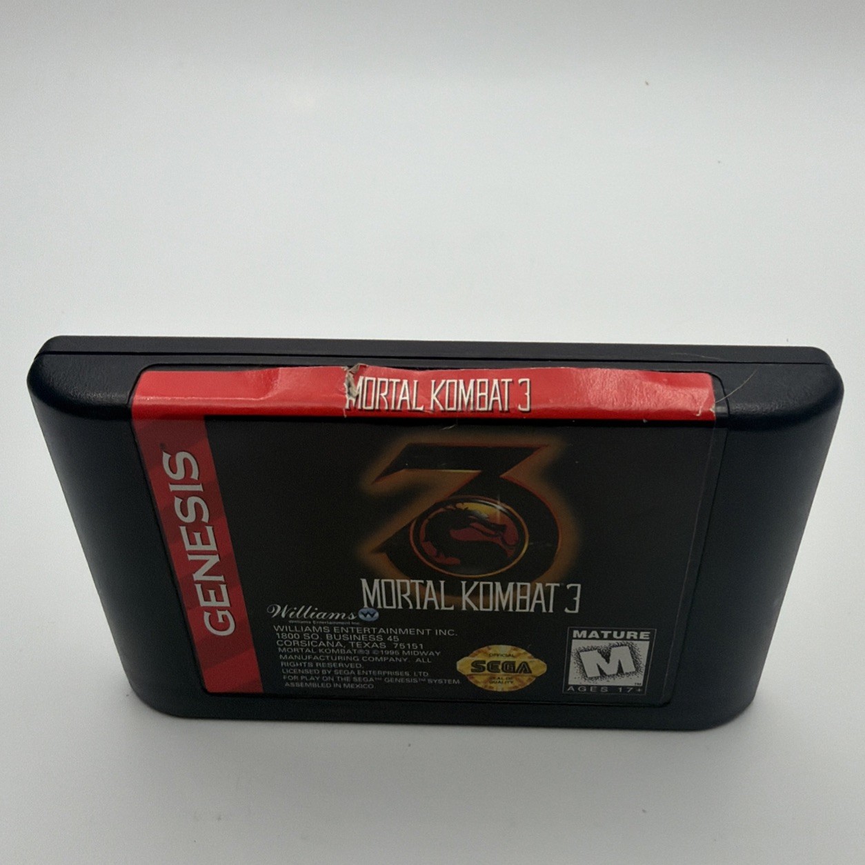 Mortal Kombat 3 (Sega Genesis, 1995) Authentic Tested Cartridge Only