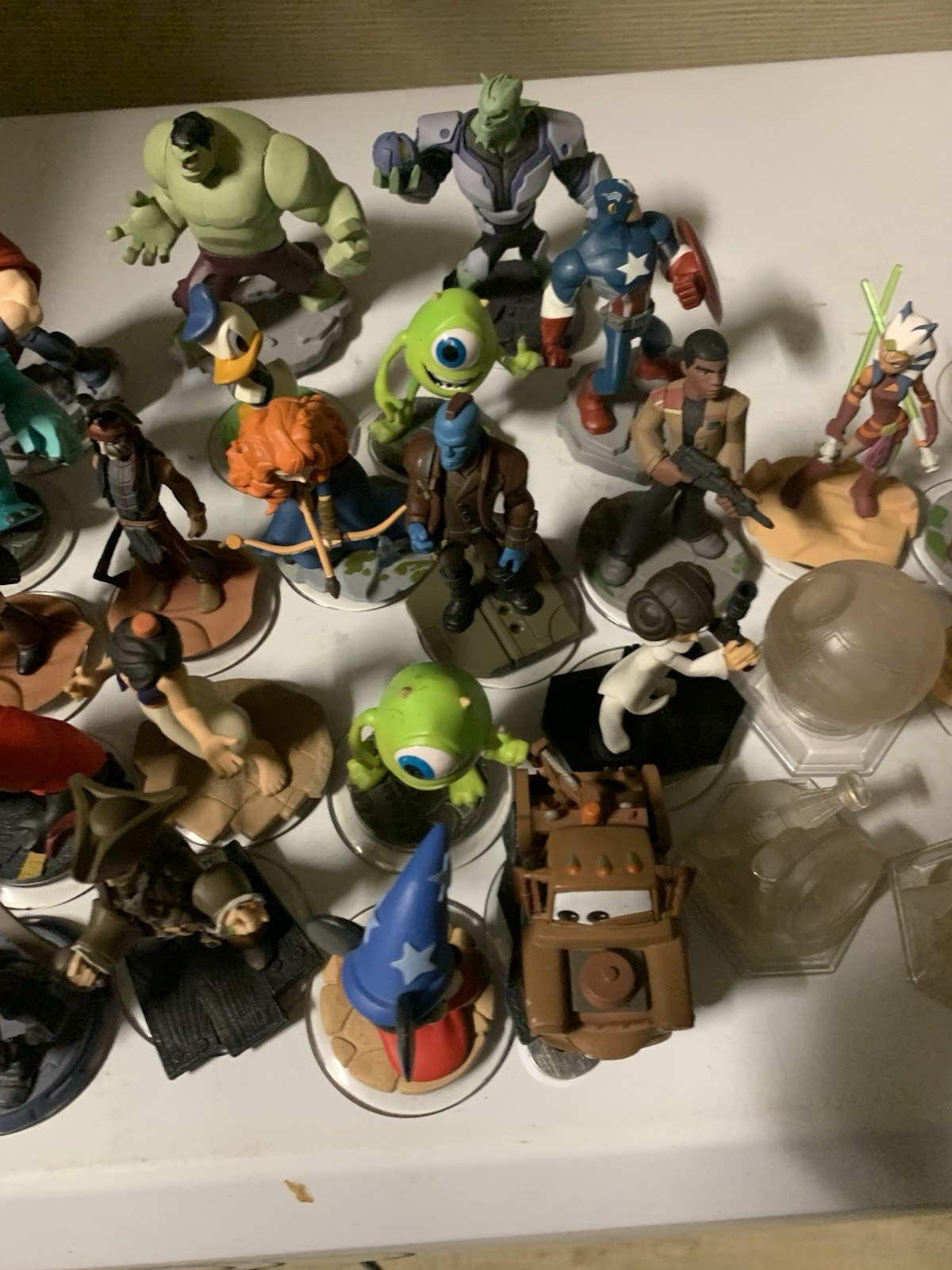 Disney Infinity Lot Of 40 Figures Power Discs All Tested Mickey Stitch Leia Yoda