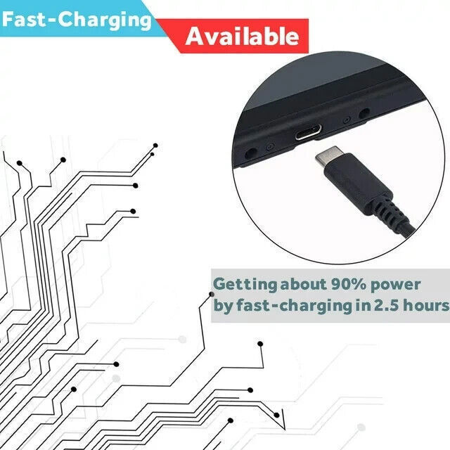 For Nintendo Switch AC Power Supply Adapter Home Wall Travel Charger Cable 2.4A